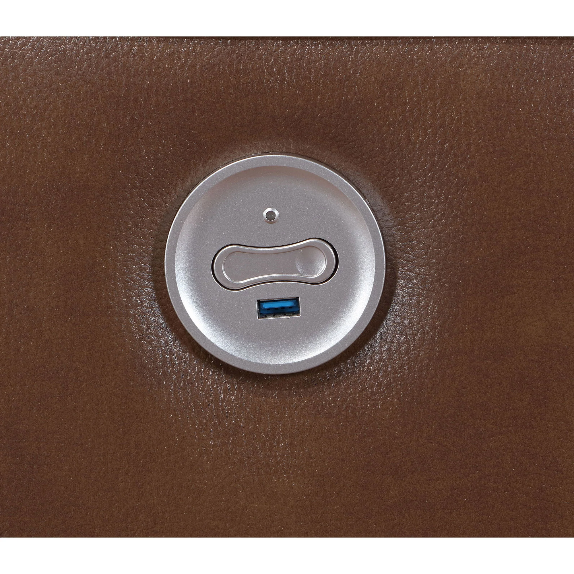 Denson - Upholstered Power Recliner Chair With USB Charging And Smooth Button Recline - Brown - Image 9
