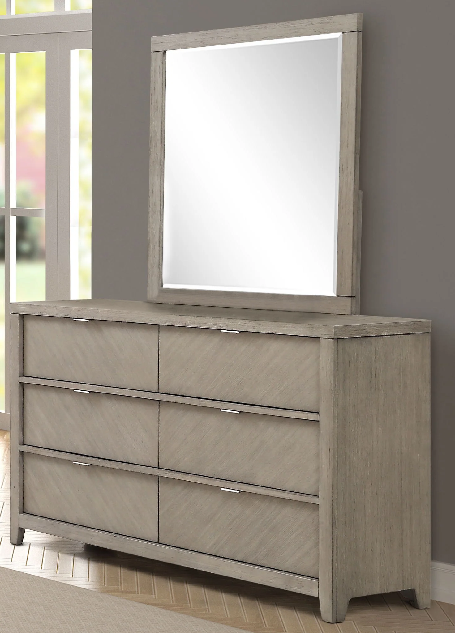 Design Style Mirror - Light Gray - Image 4