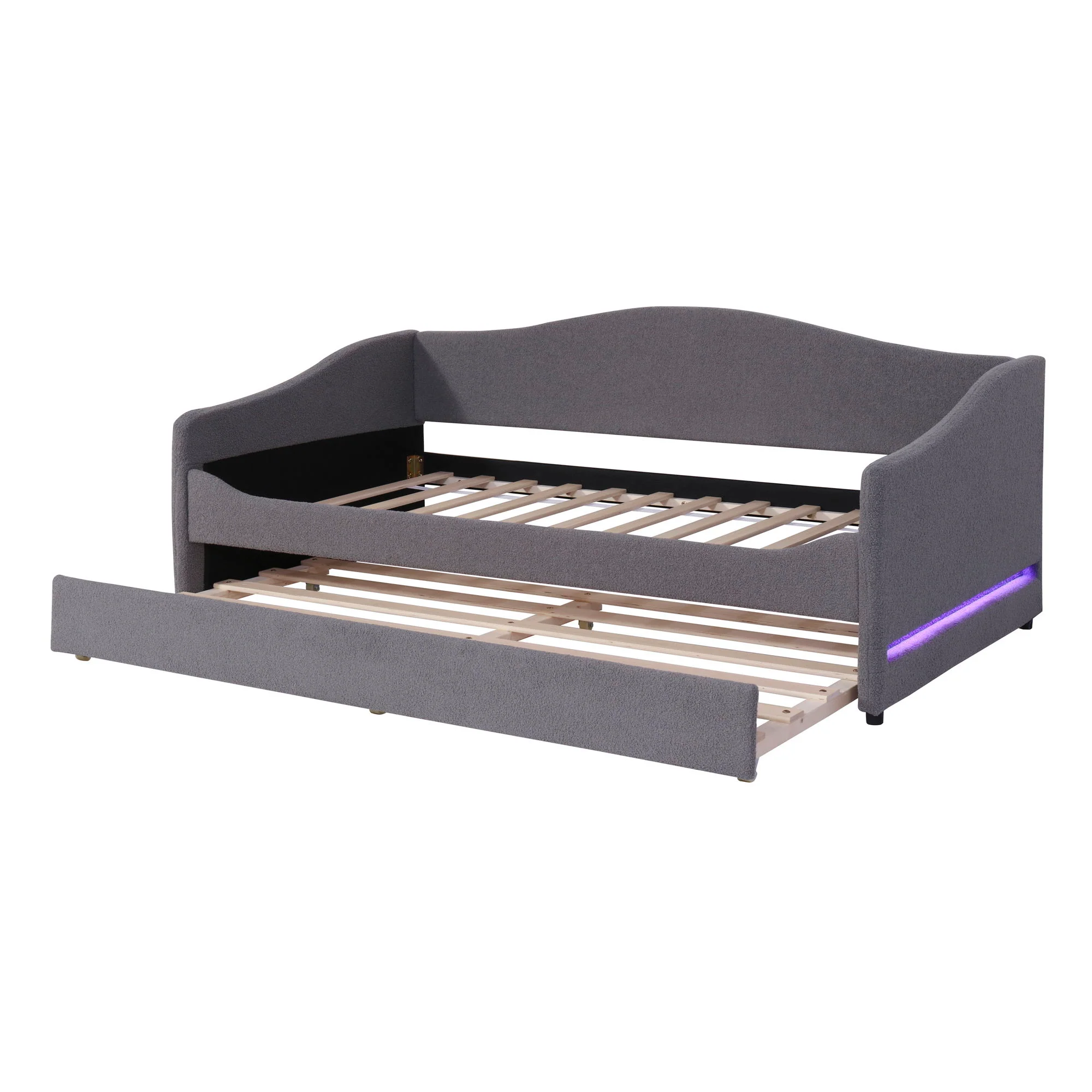 Design Upholstered Daybed With Light And Trundle - Image 20
