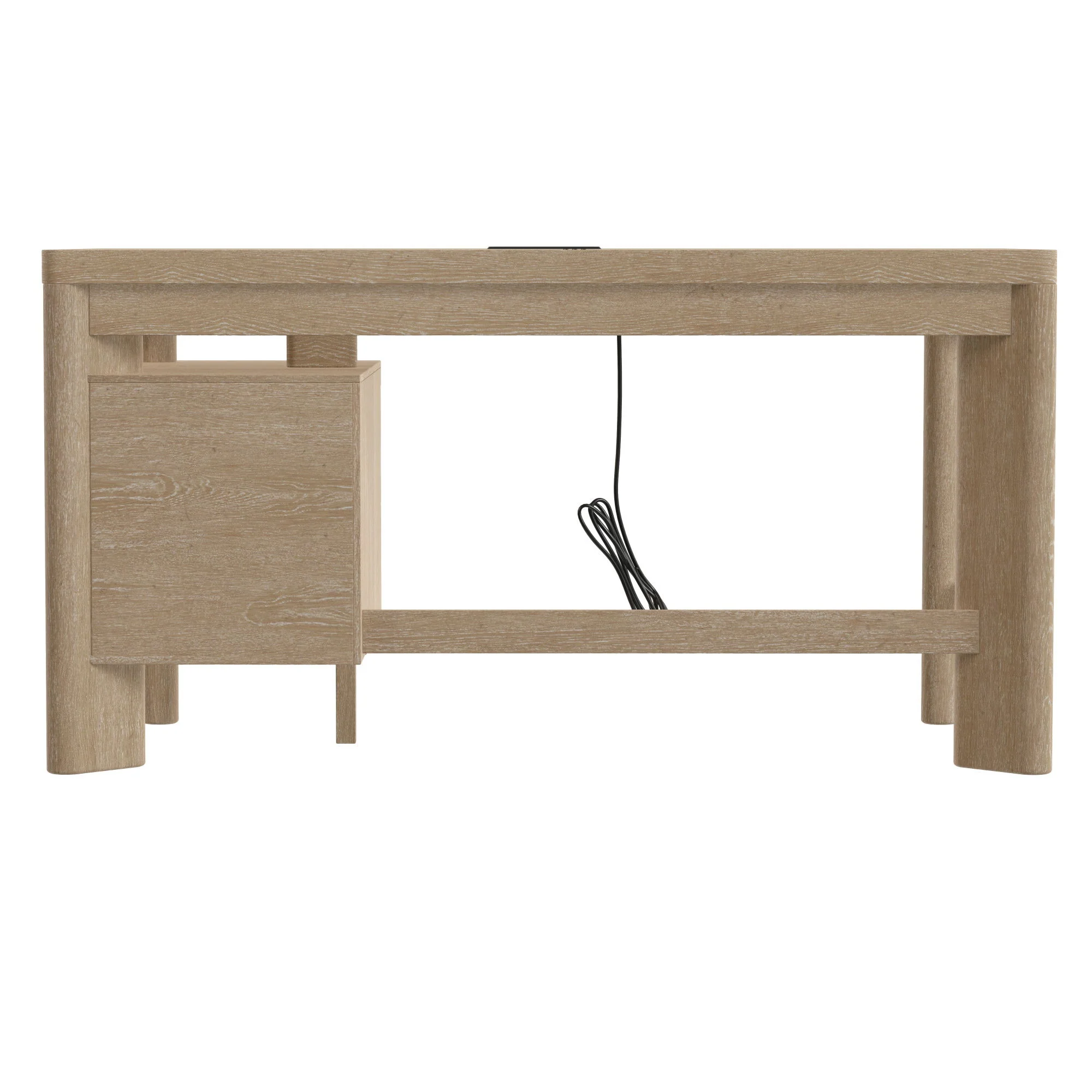 Desk - Tan - Wood - Image 2