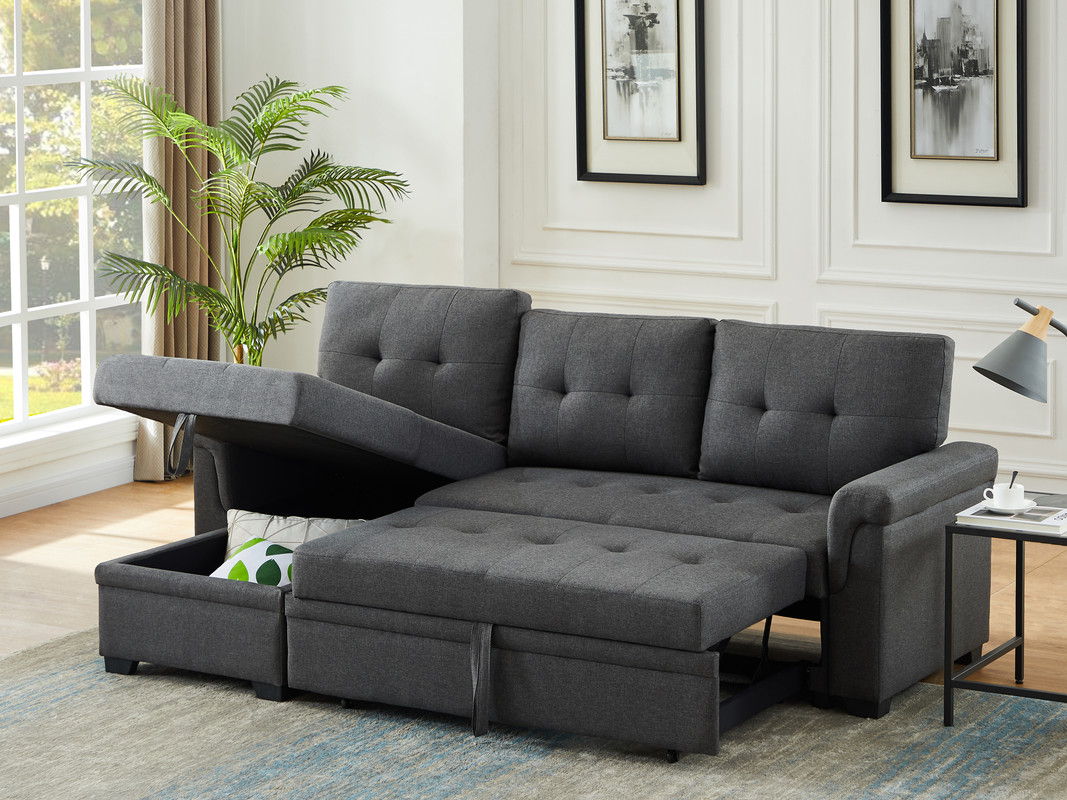 Destiny - Reversible Sleeper Sectional Sofa With Storage Chaise - Image 2