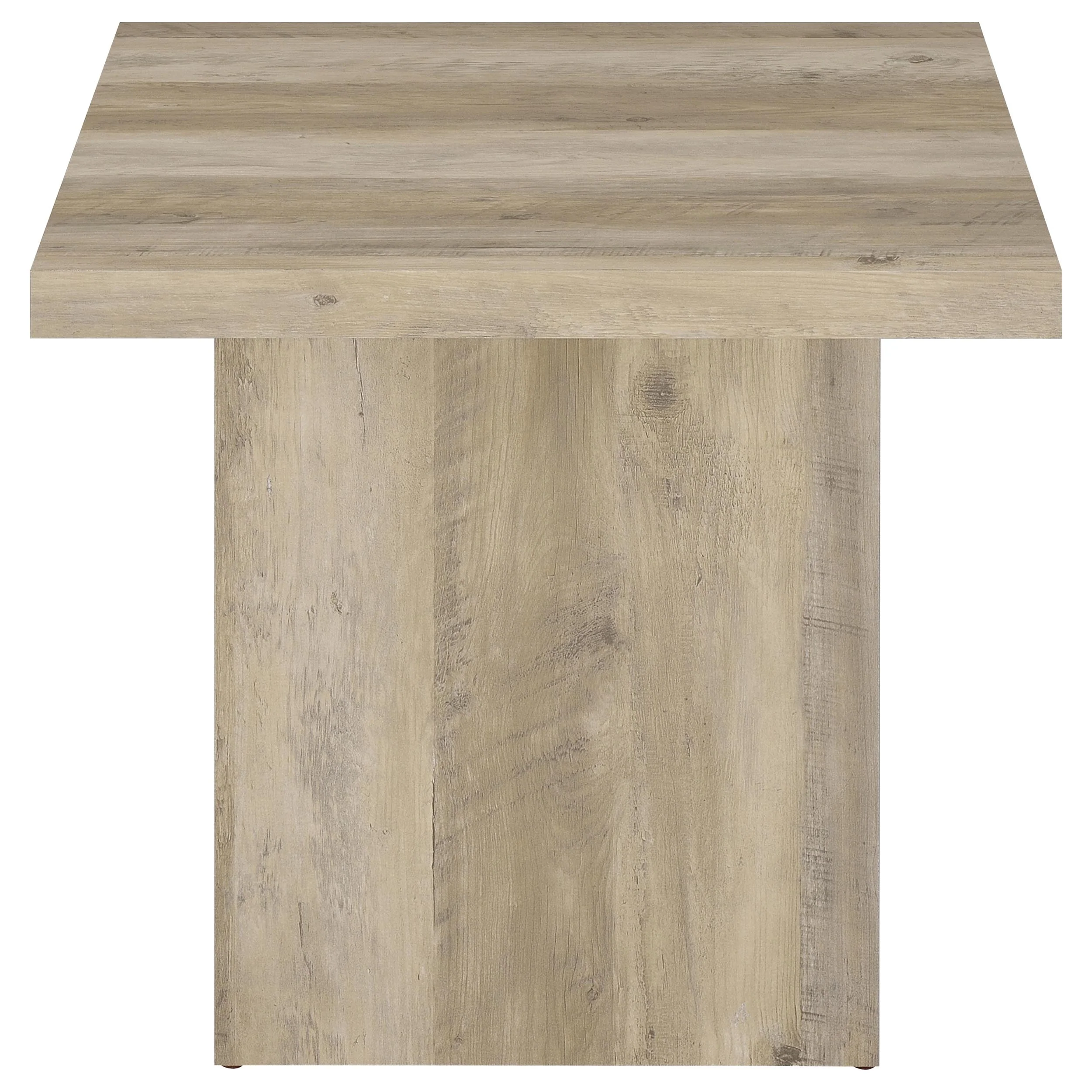 Devar 2-Piece Square Coffee and End Table Set, Distressed Pine - Image 4