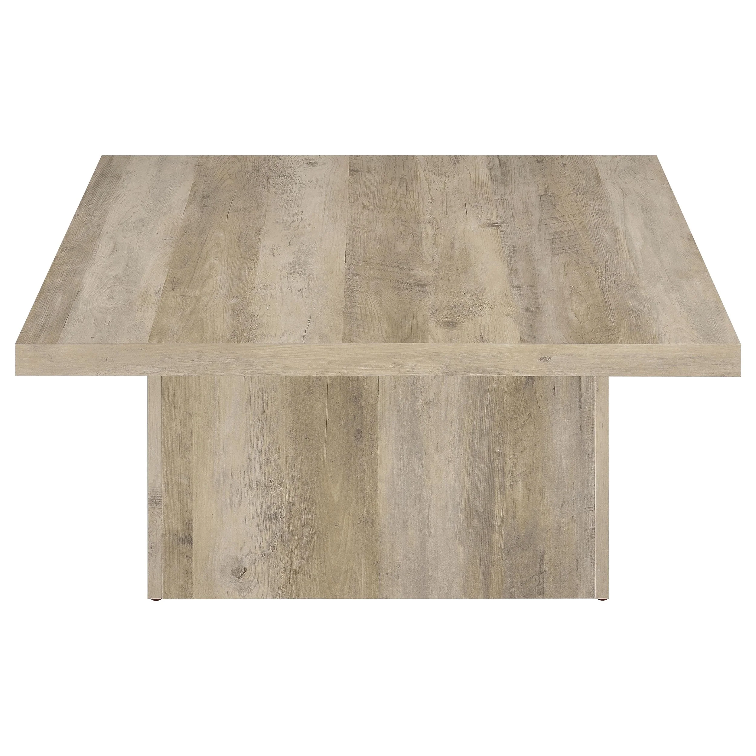Devar Square Engineered Wood Coffee Table Distressed Pine - Image 6