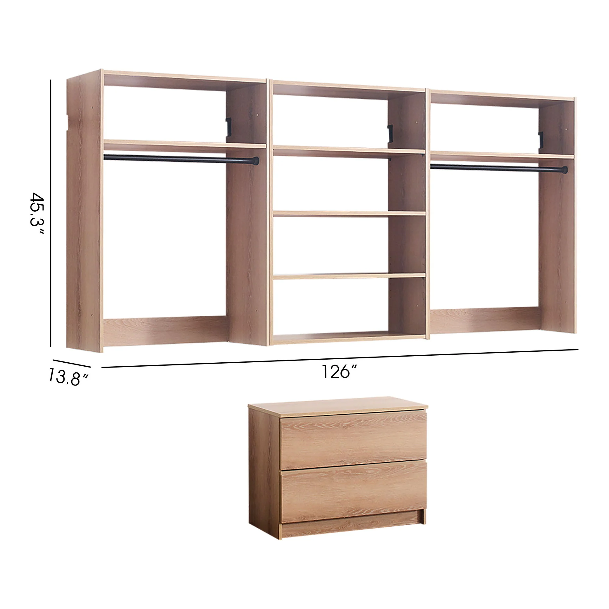 Devi - Wall Mounted Closet System With Modular Units - Image 14