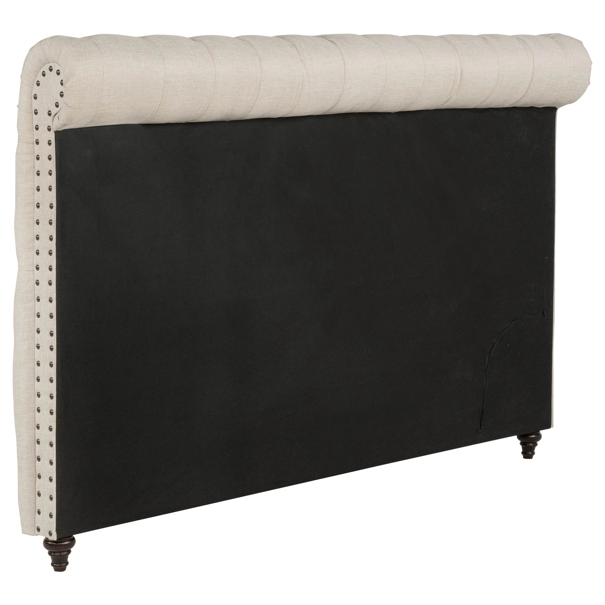 Devon 57-inch Upholstered Full Headboard in Beige - Image 5