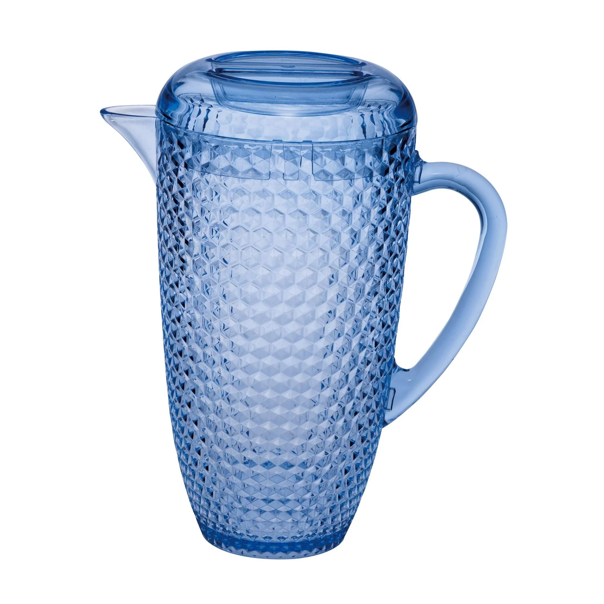 Diamond Cut Unbreakable Plastic Water Pitcher With Lid - Image 3