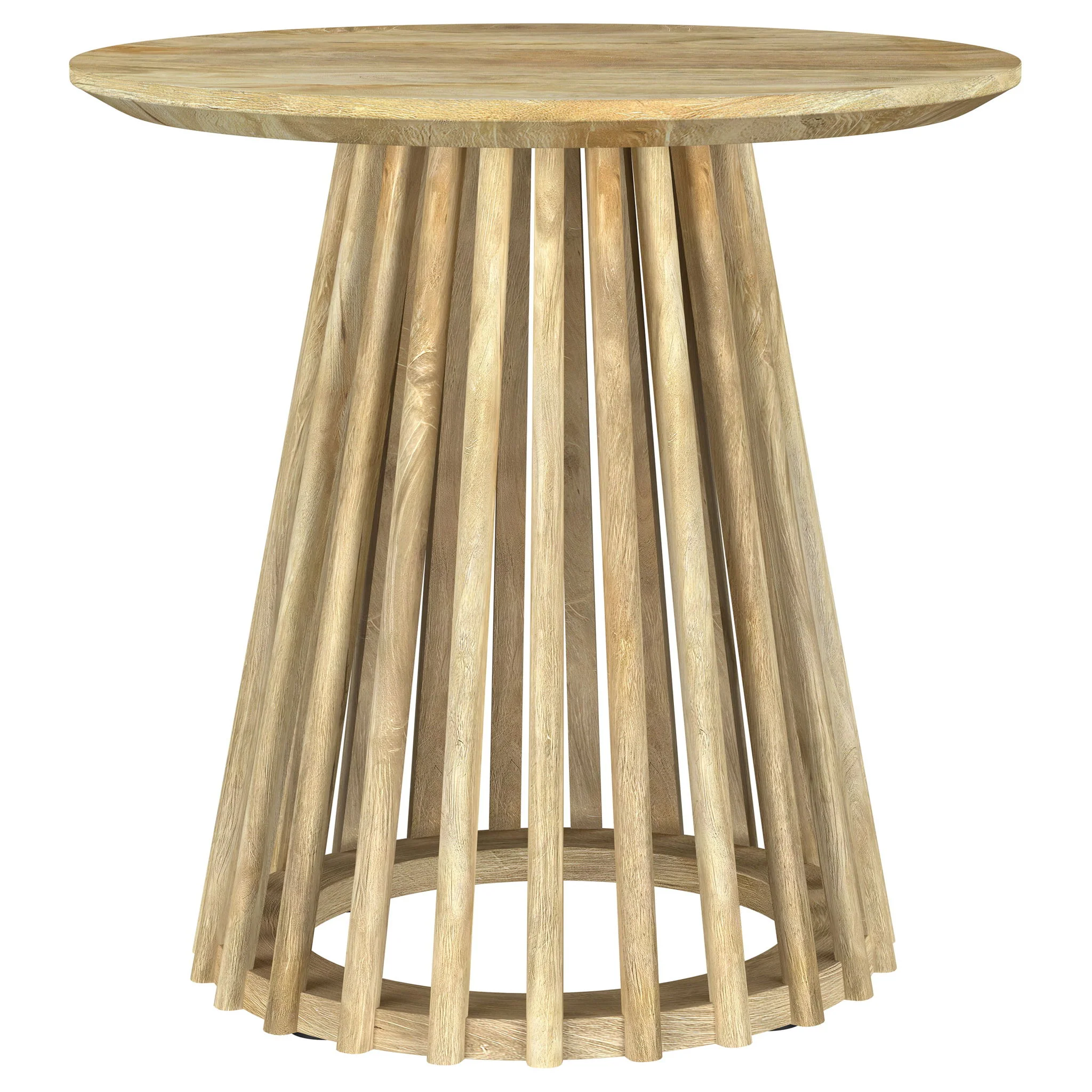 Diana - 2 Piece Round Coffee And End Table Set - Natural - Image 3