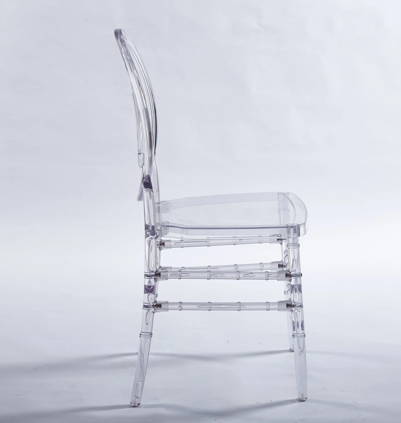 Dining Chair, Plastic Seat, Welding Chair (Set of 4) - Transparent - Image 4