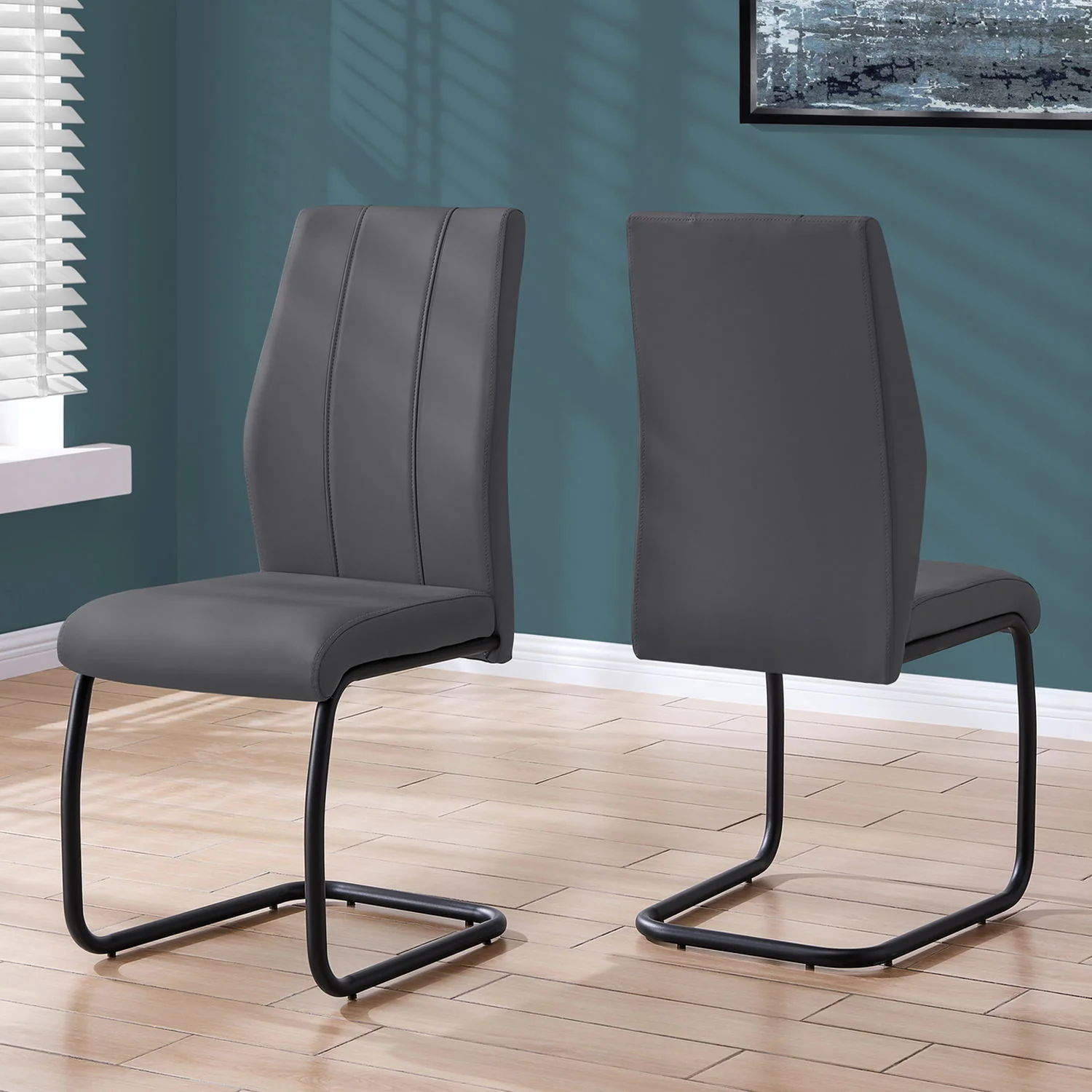 Dining Chair, Side, Upholstered For Dining Room, Contemporary & Modern (Set of 2) - Image 25