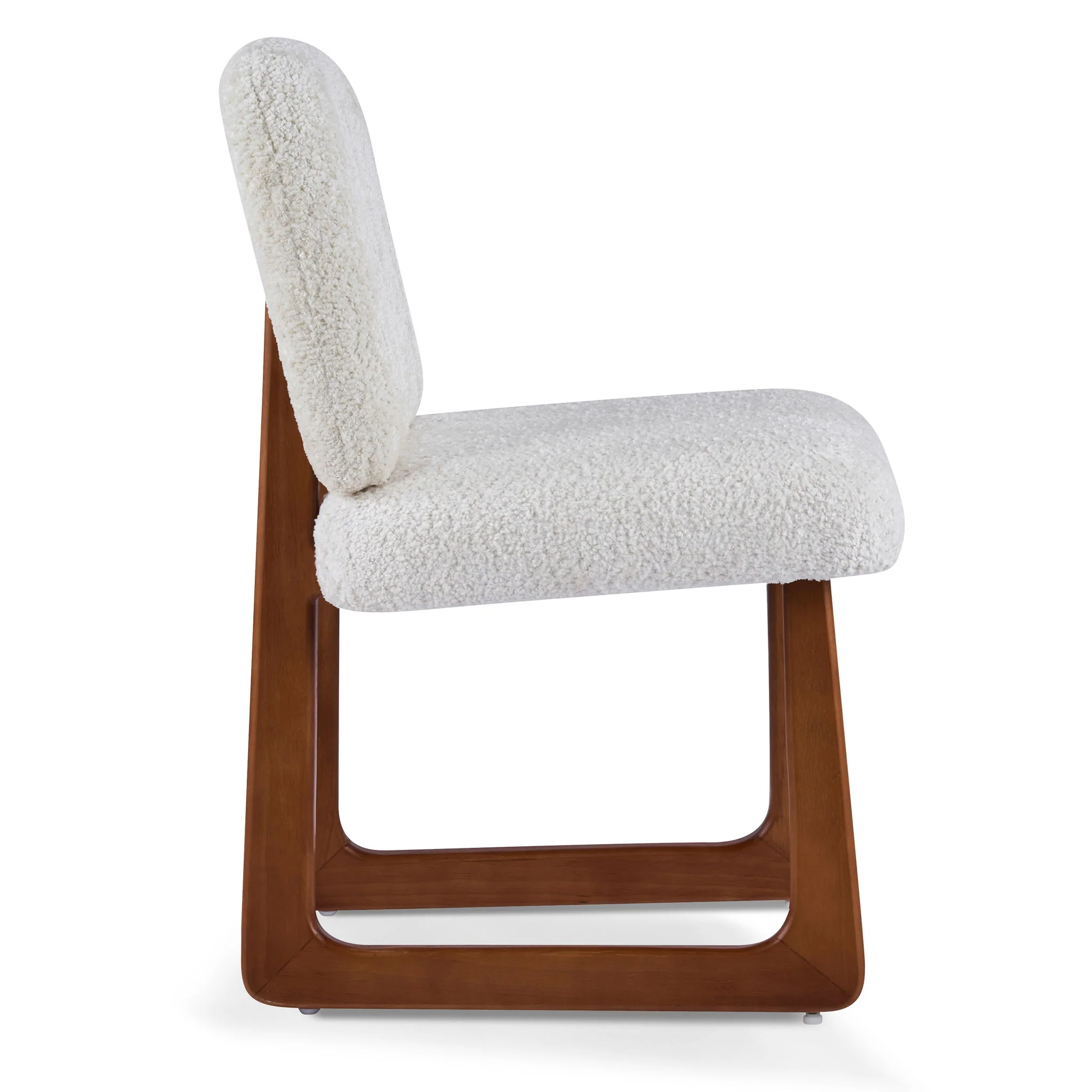 Dining Chair With Curved Legs (Set of 2) - Beige / Brown - Image 7