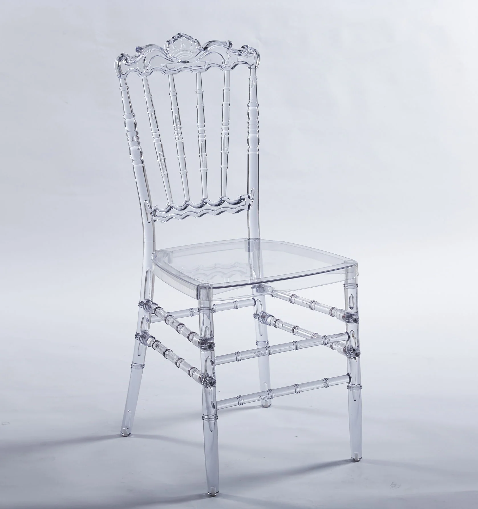 Dining Chair With Plastic Seat, Welding Chair (Set of 4) - Transparent - Image 4
