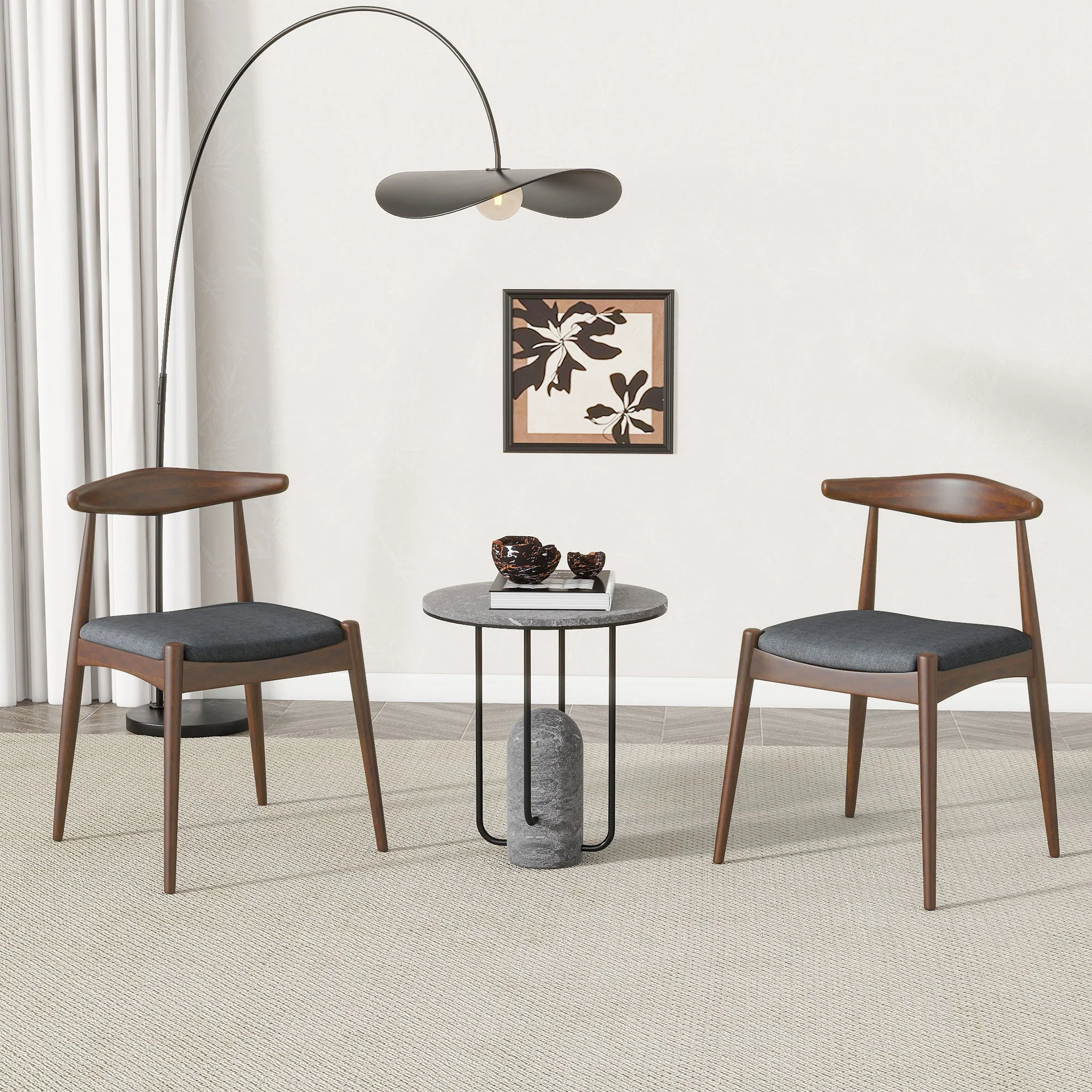 Dining Chairs With Ergonomic Backrest & Comfort Cushions (Set of 2) - Image 10