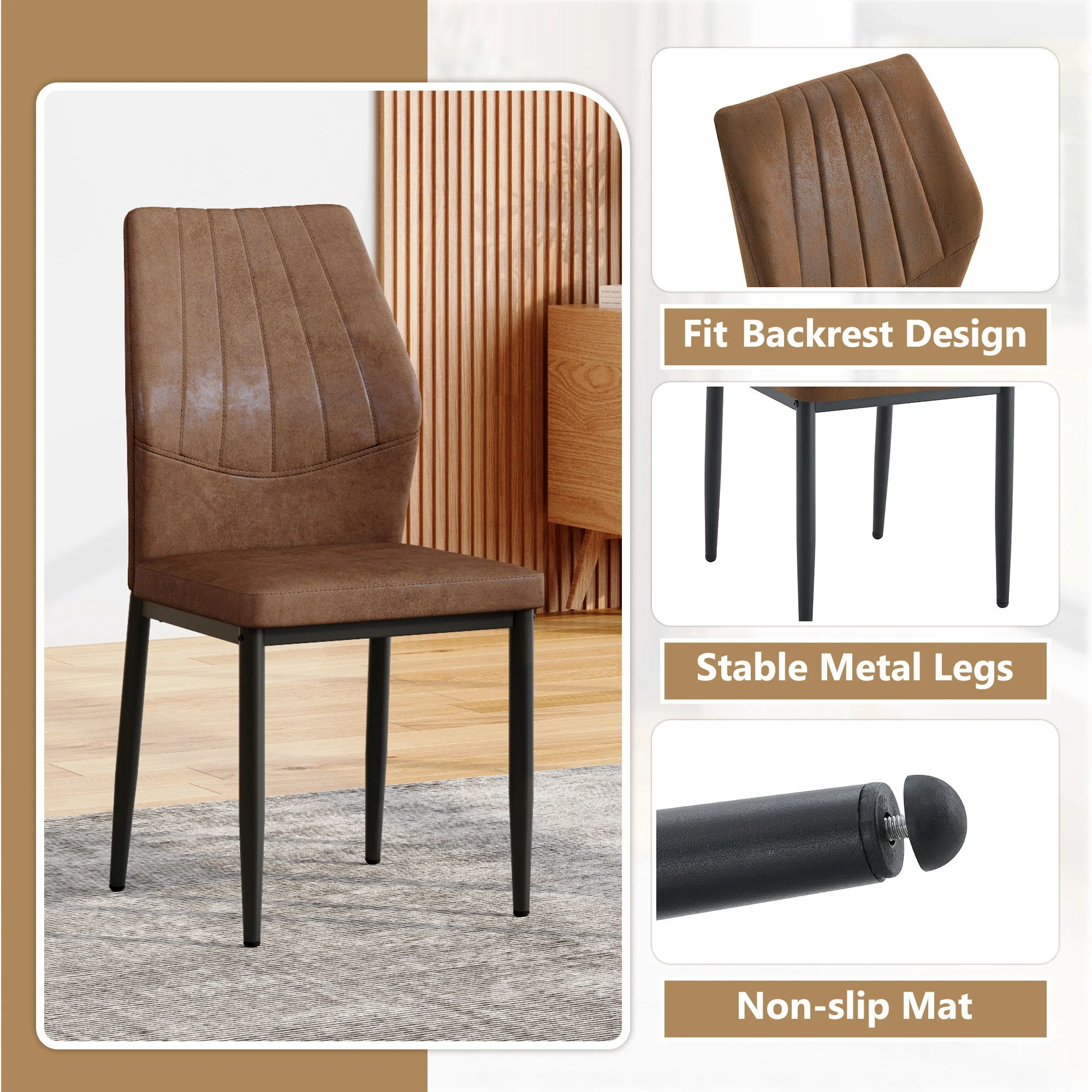 Dining Chairs With Shell Pattern, Comfort And Style - Image 16