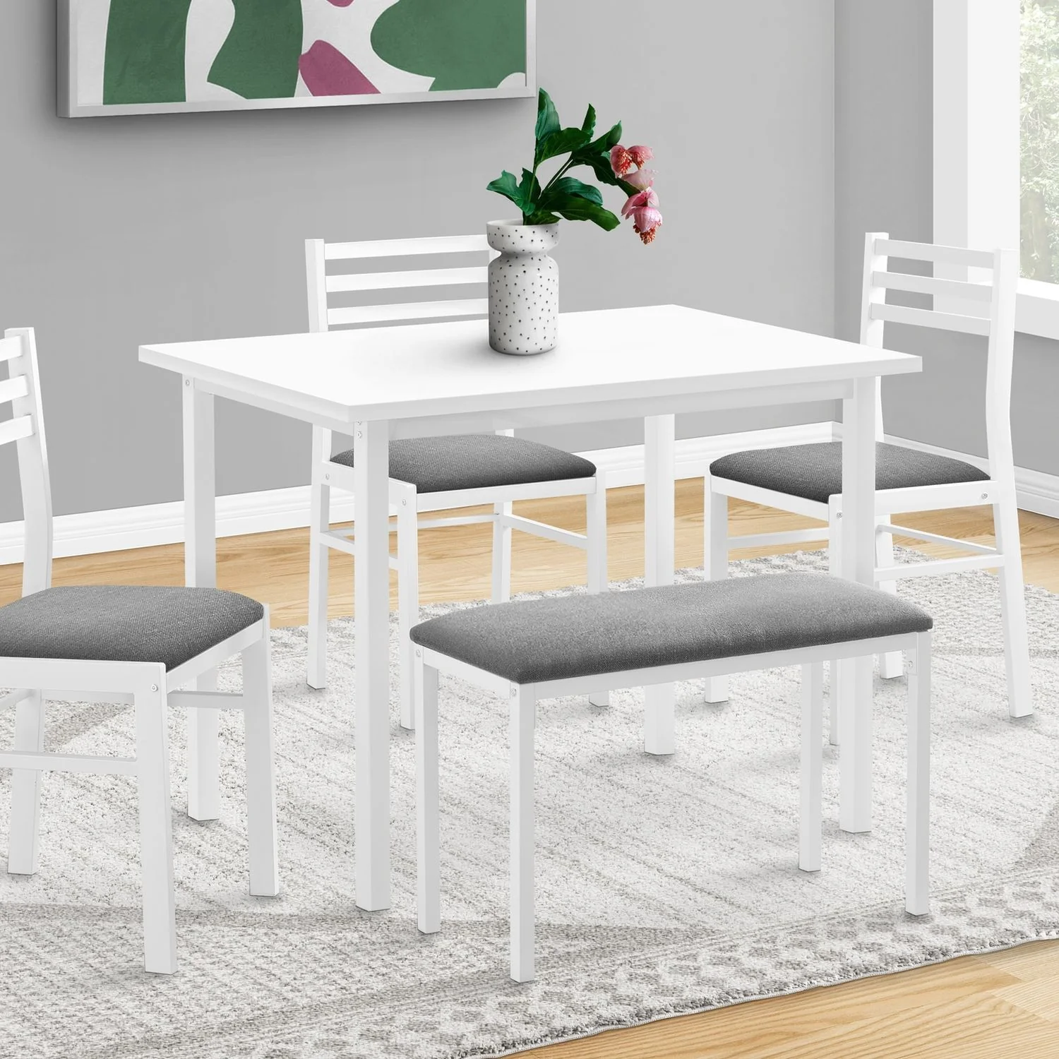 Dining Set, 5 Pieces Set, Rectangular, Small, Contemporary & Modern - Image 7