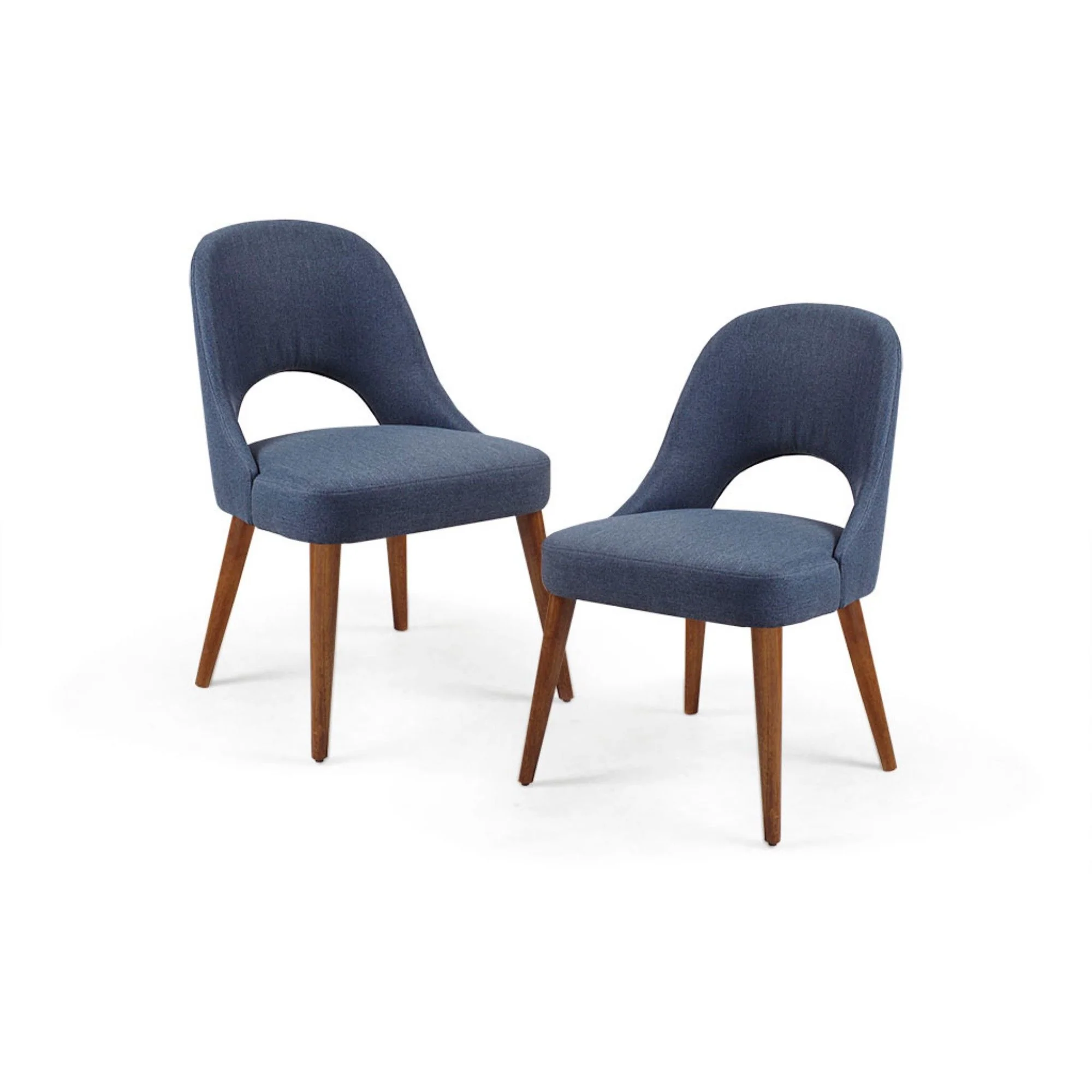 Dining Side Chair Upholstered Textured (Set of 2) - Navy - Image 6