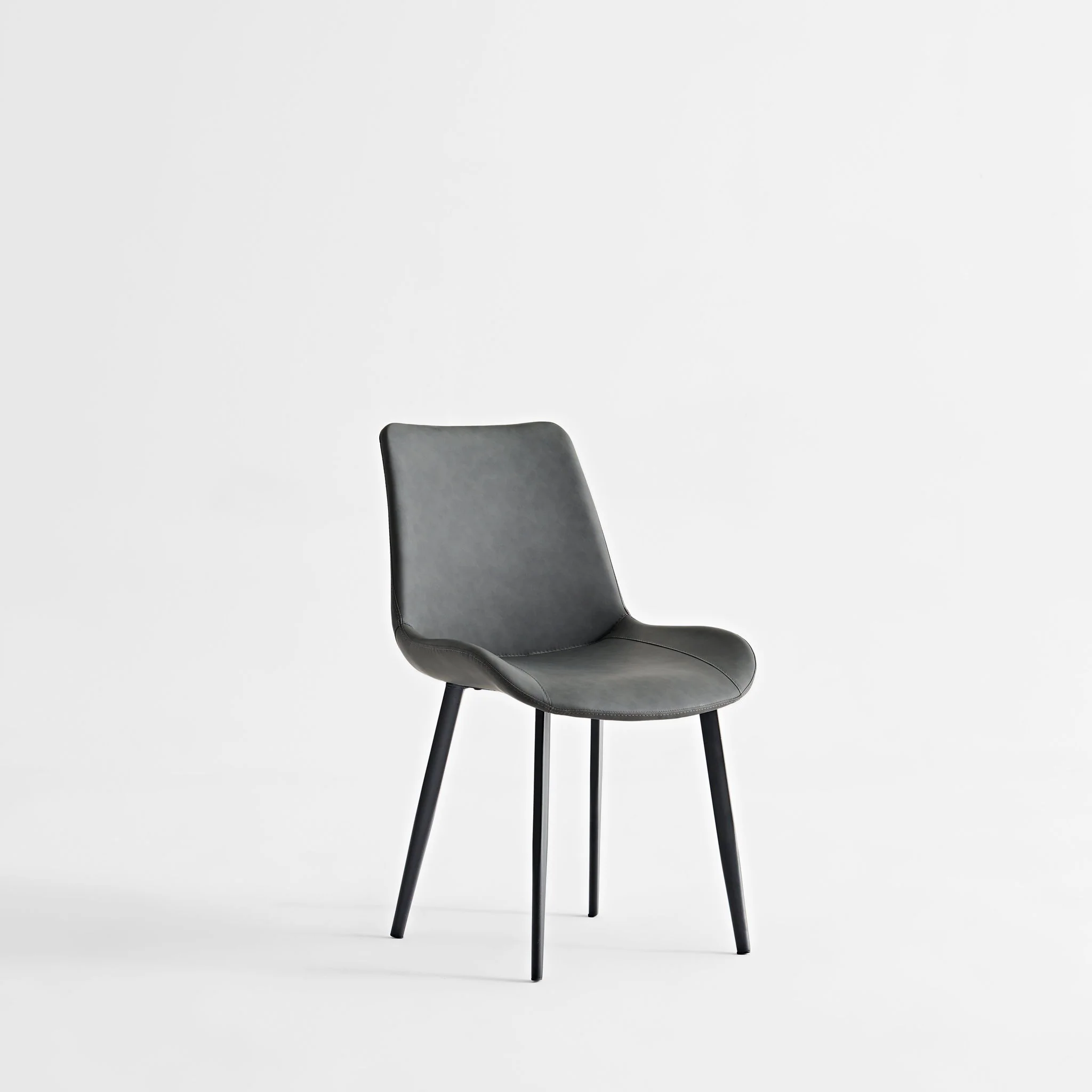 Dining Table Set, Chairs (Set of 2) - Gray - Image 2