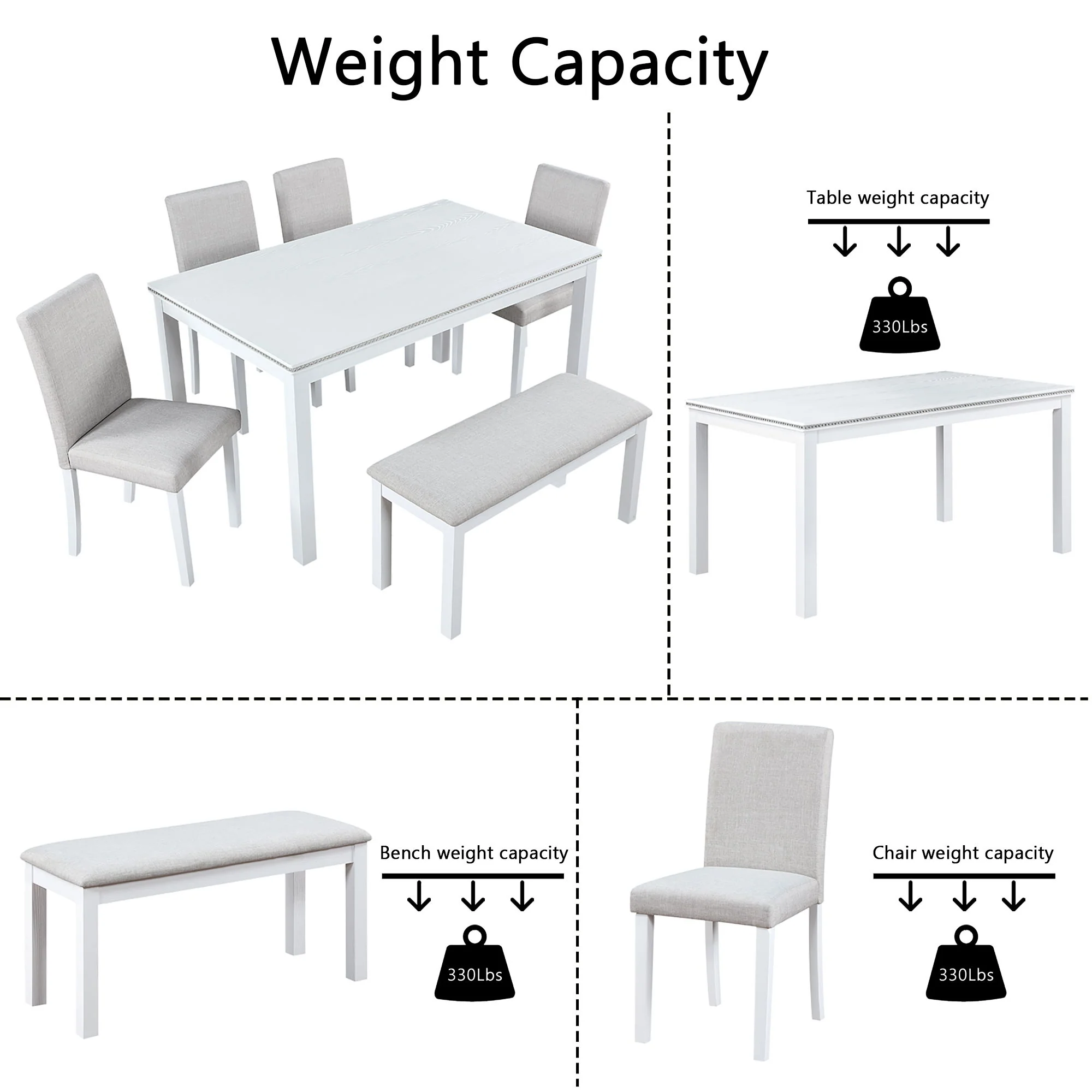 Dining Table Set With Crystal Decoration And Upholstered Chairs - Image 7