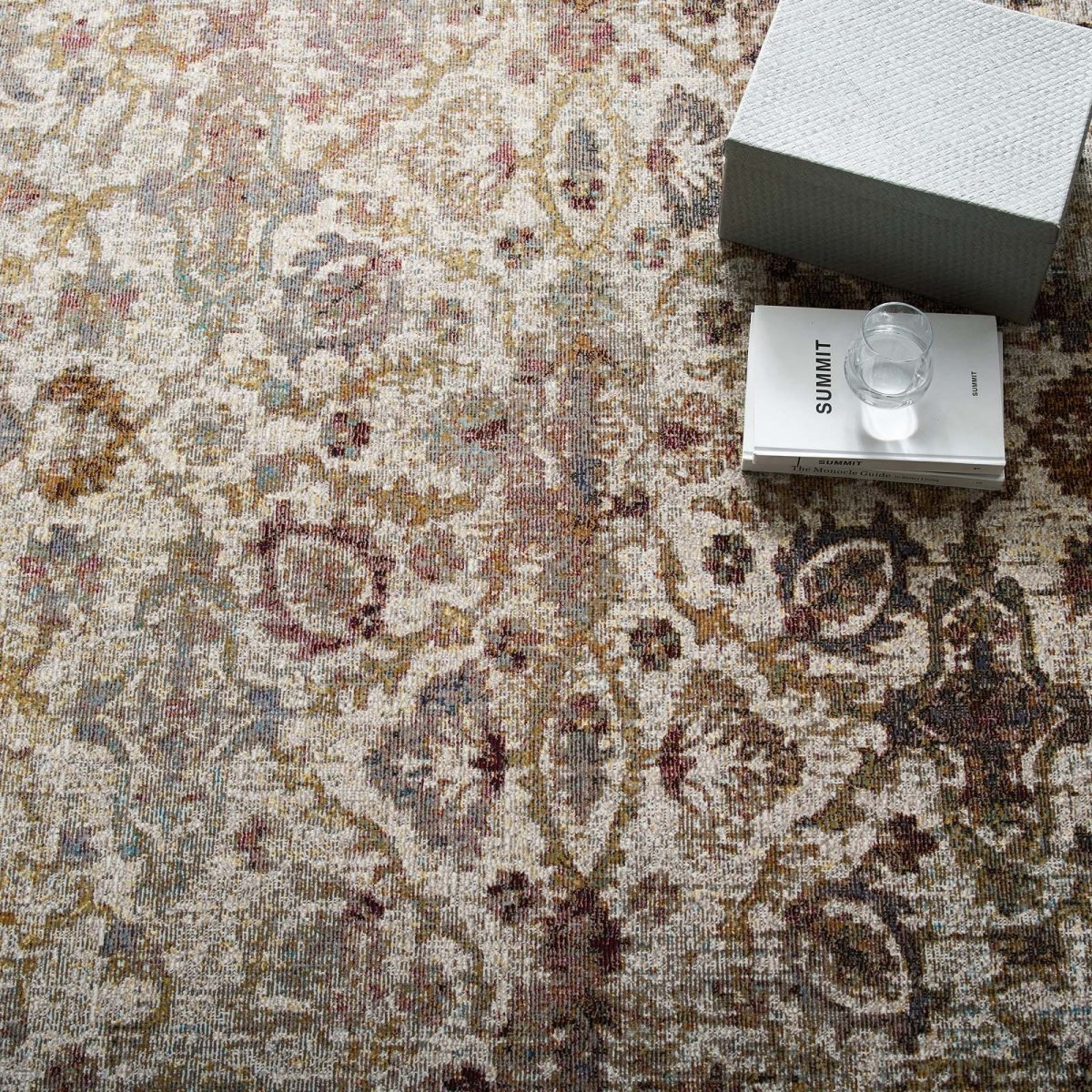 Distressed Floral Moroccan Trellis Area Rug - Accent Floor Covering for Home Decor - Image 23