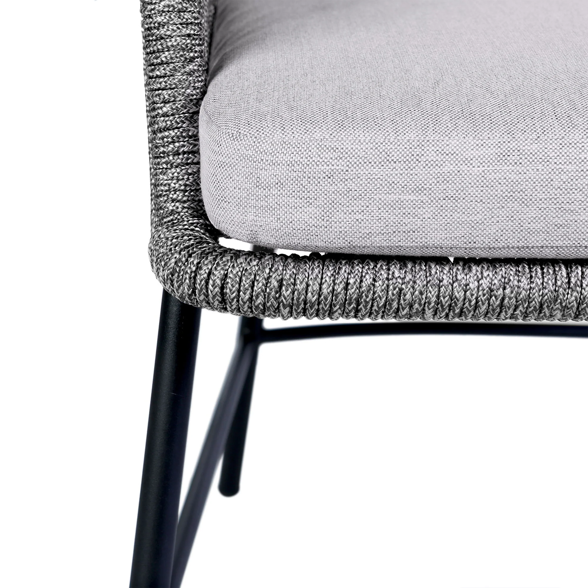Ditas - Outdoor Patio Dining Chair - Black / Gray - Image 8