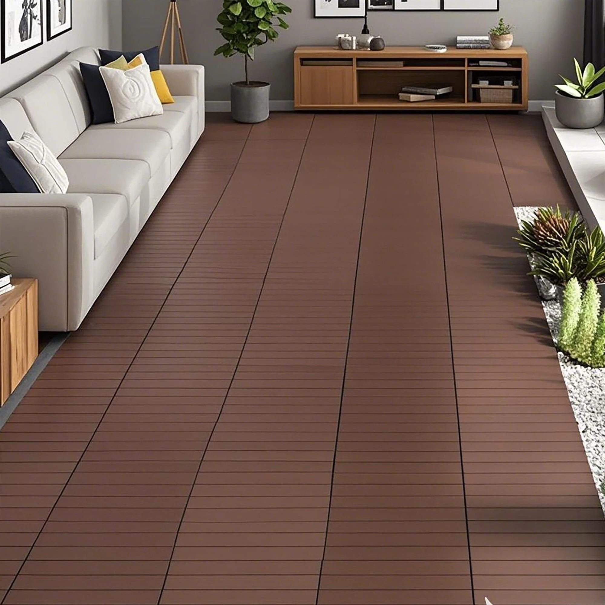 Diy Module Interlocking Decking Tiles Floor Tile For Porch Poolside Outdoor And Indoor Balcony Backyard - Image 9