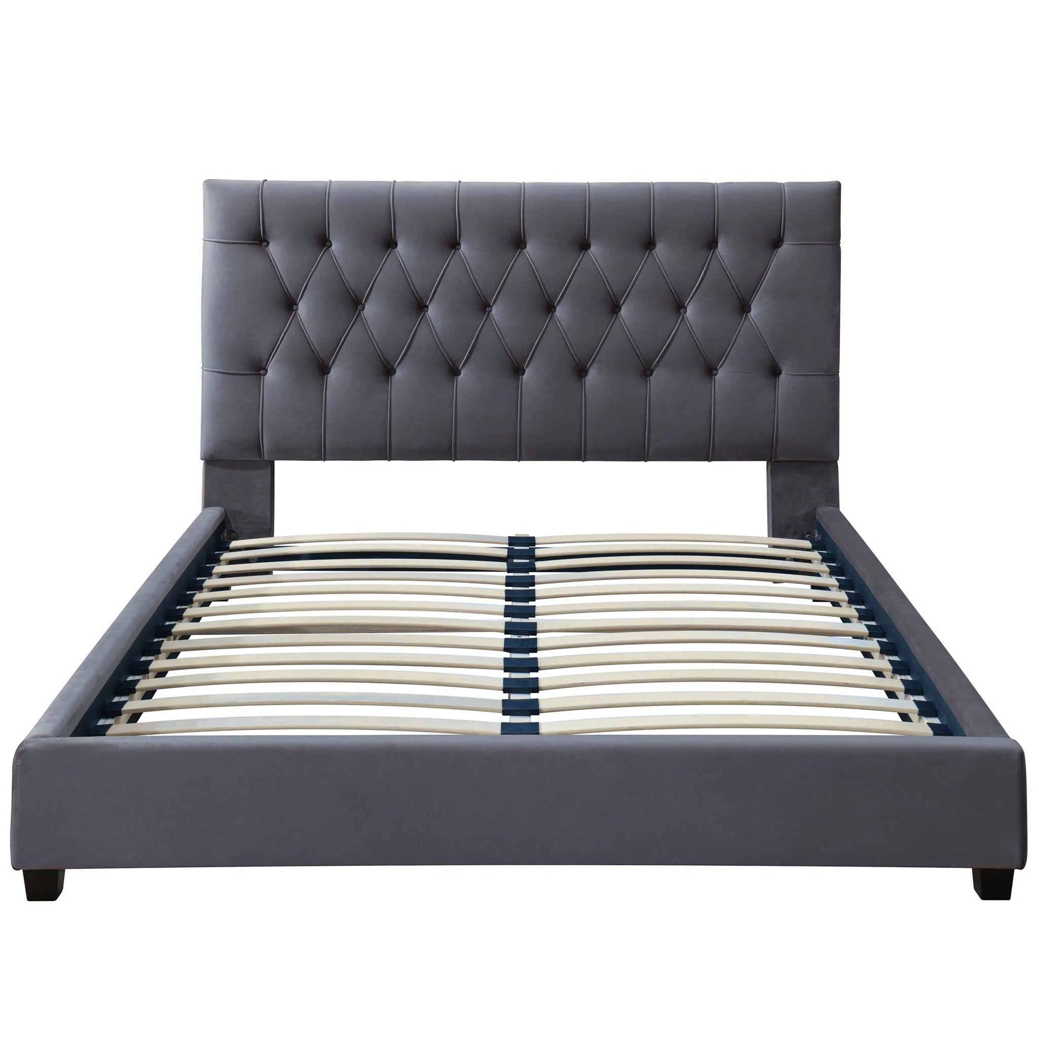 Donald - Mid-Century Modern Upholstered Platform Bed - Image 3