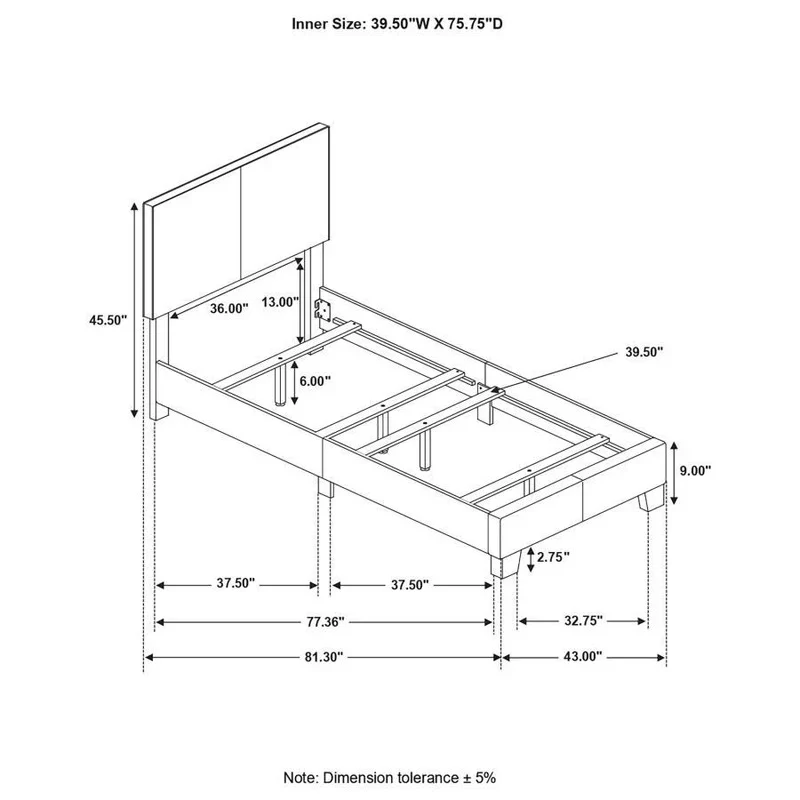 Dorian Upholstered Panel Bed - Image 116