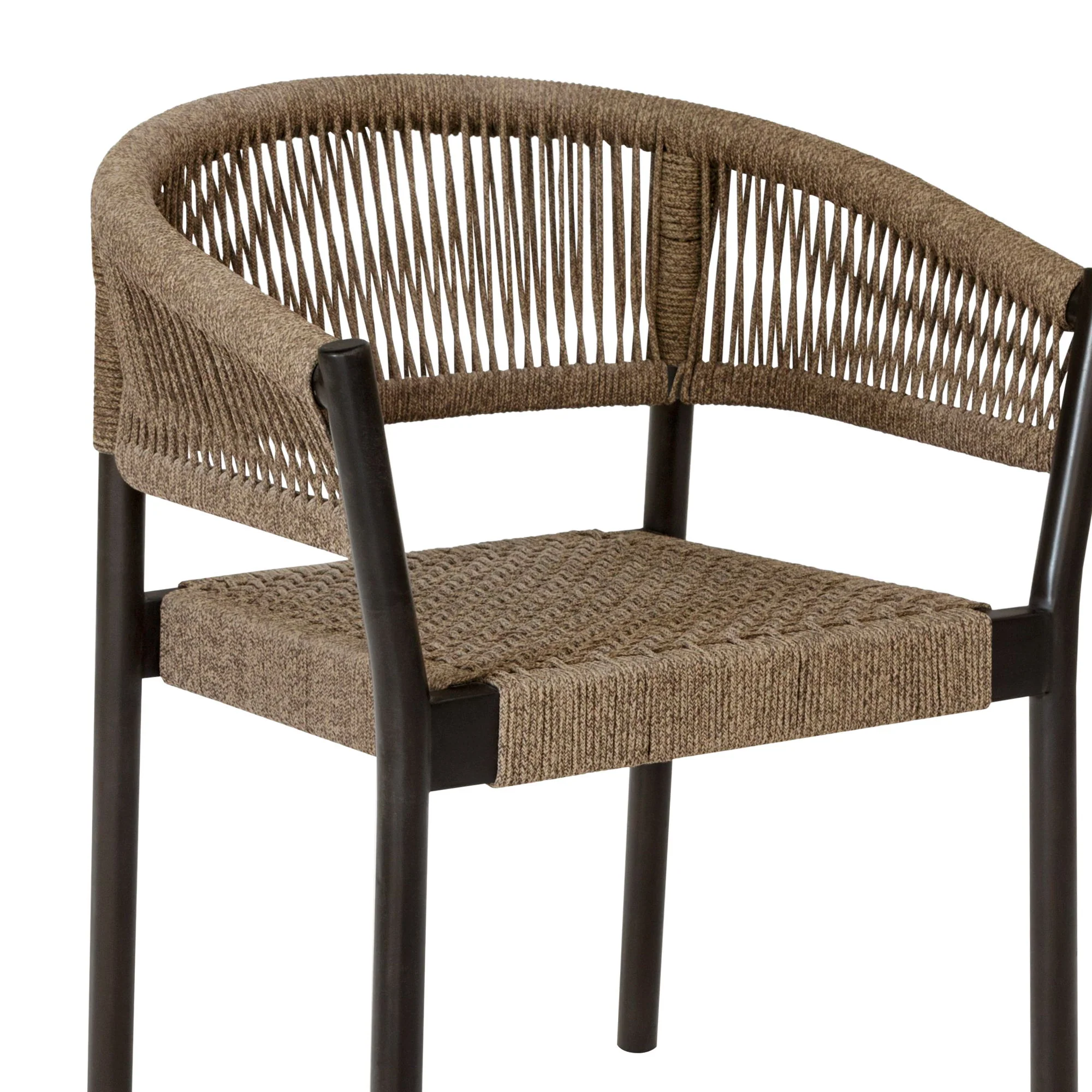 Doris - Outdoor Patio Dining Chair (Set of 2) - Dark Eucalyptus / Truffle - Image 5
