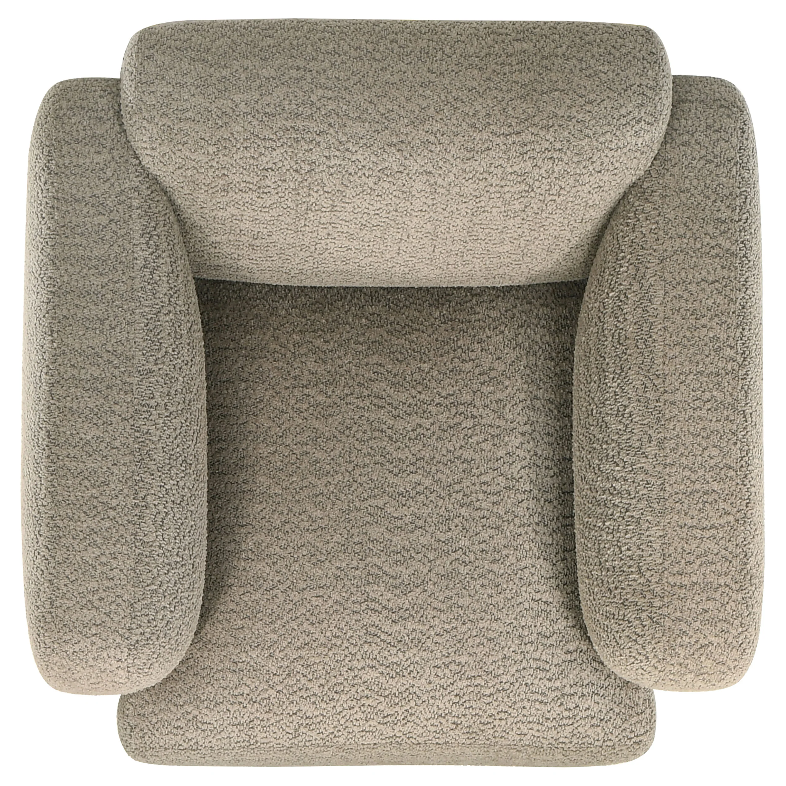 Dorset Fabric Upholstered Round Track Arm Accent Chair Brown - Image 6