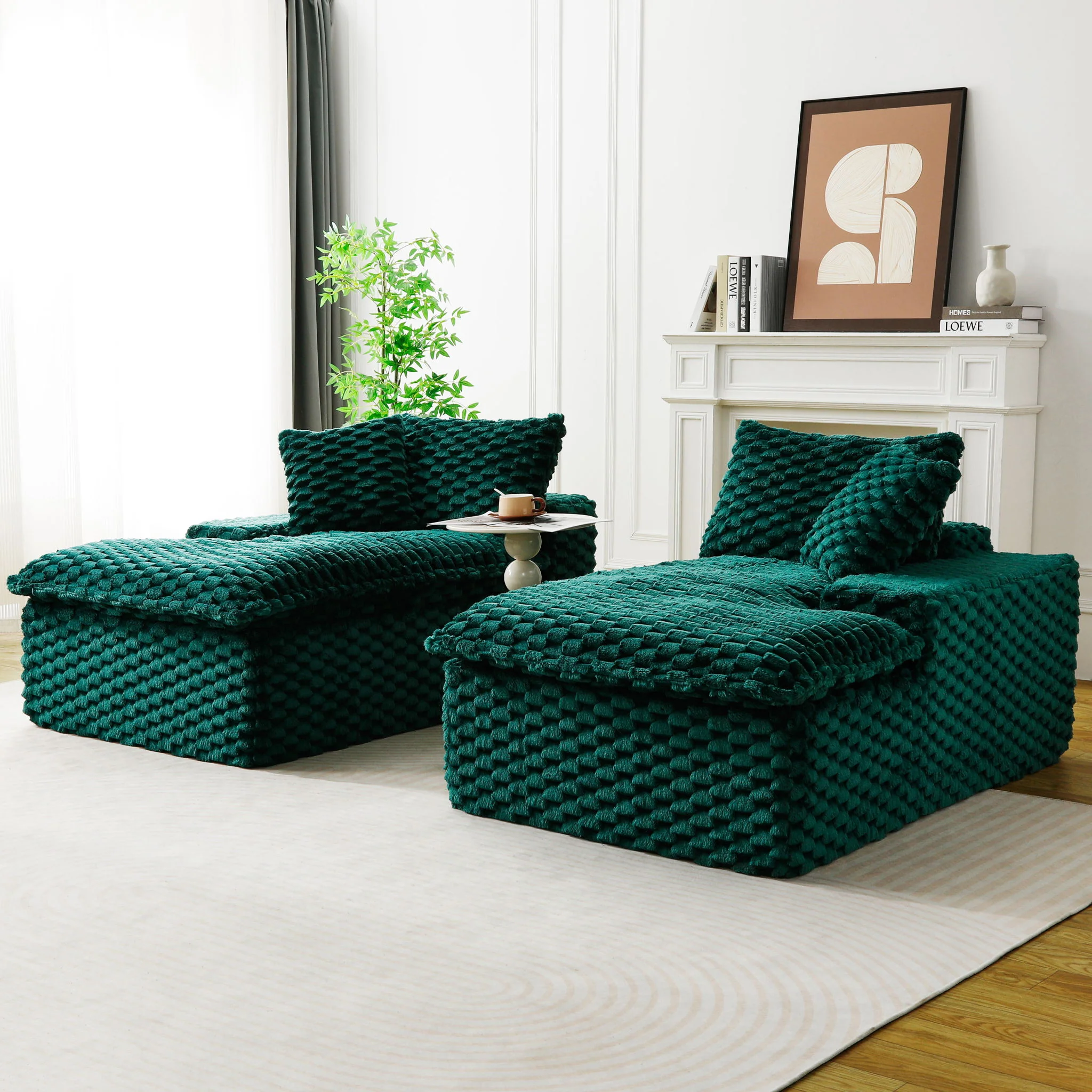 Double Chaise Lounge With Full Compressed Sponge - Image 28