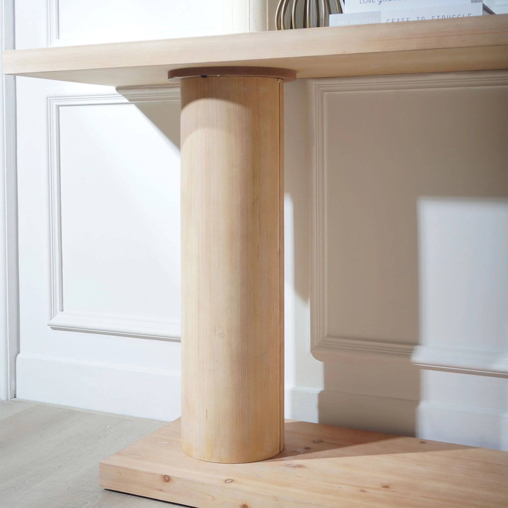 Double Cylinder Base Console Table For Living Room - Multi - Image 4