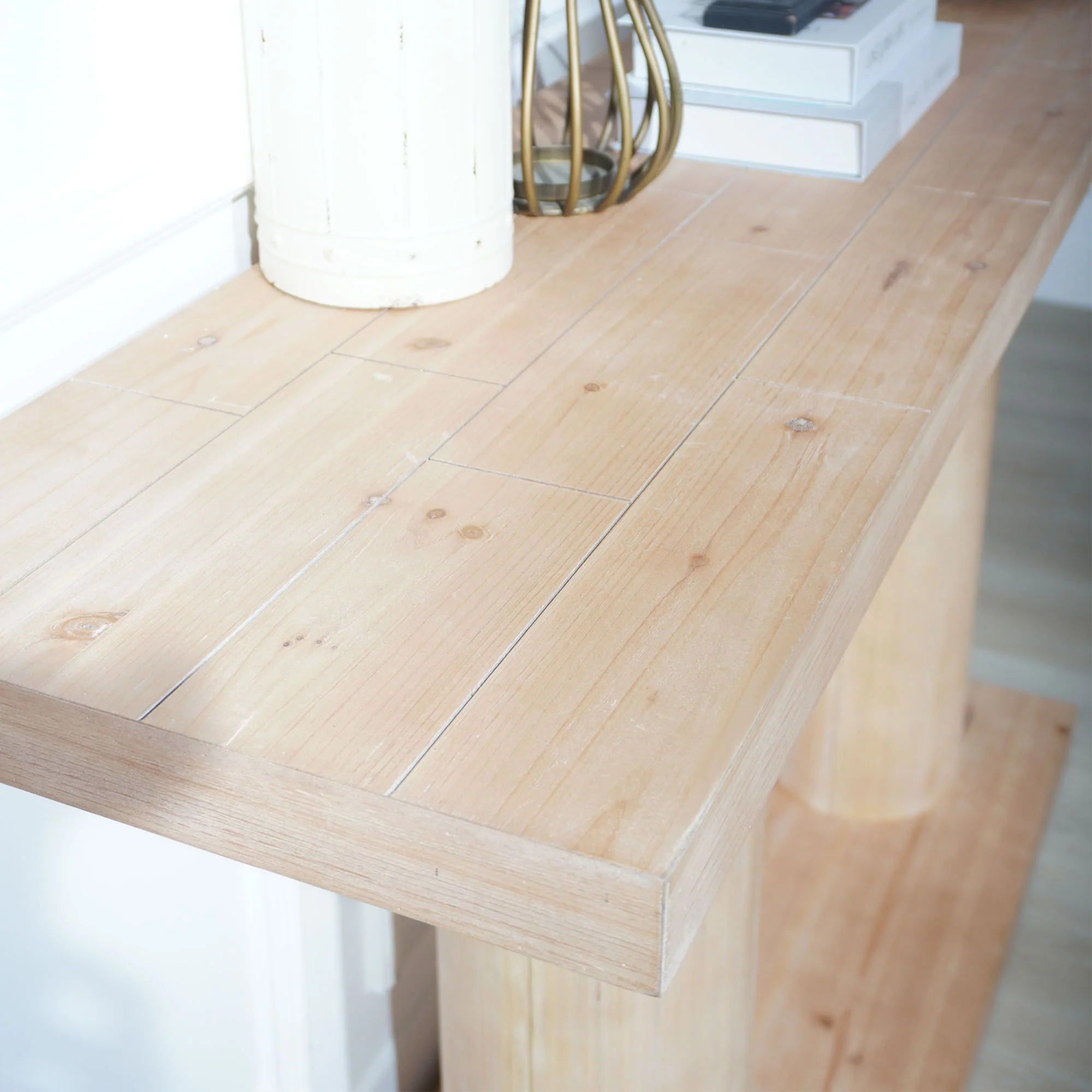 Double Cylinder Base Console Table For Living Room - Multi - Image 6