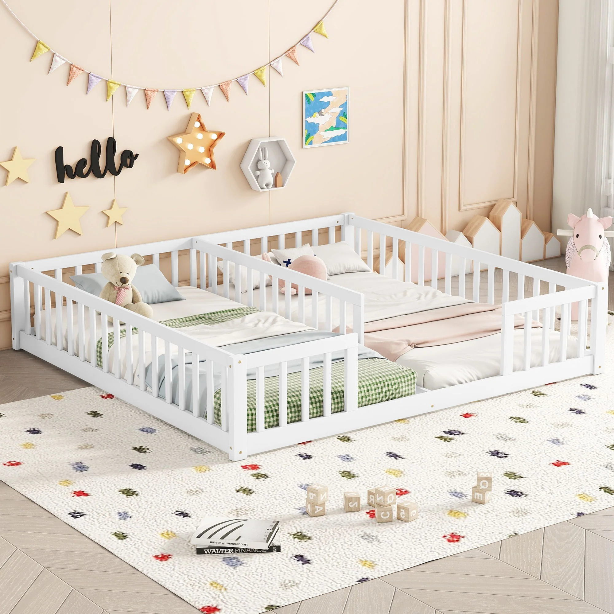 Double Floor Bed With Fence, Guardrails, Without Door - Image 19