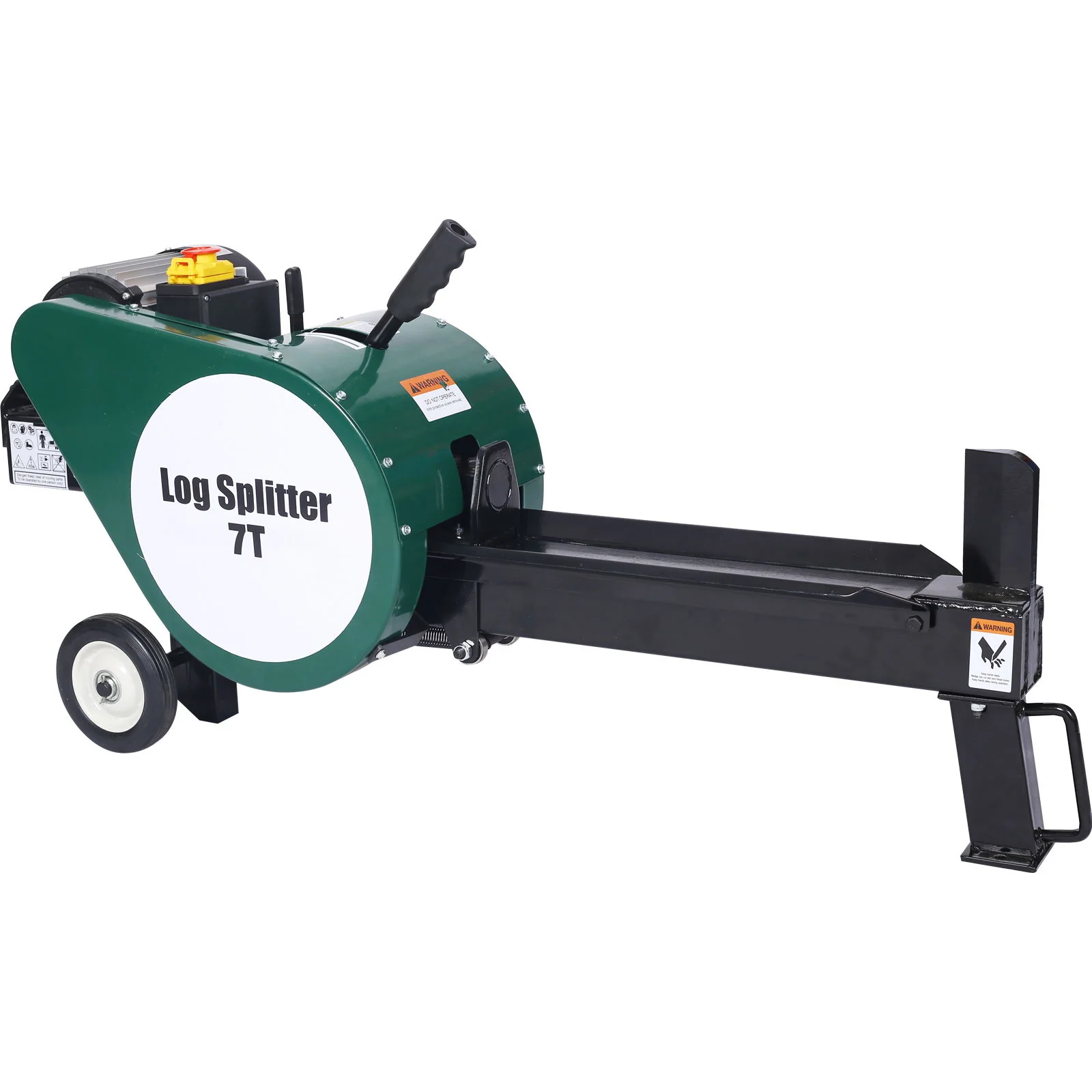 Double Flywheel Electric Log Splitter 7 Ton Portable Firewood Machine Steel - Black - Image 4