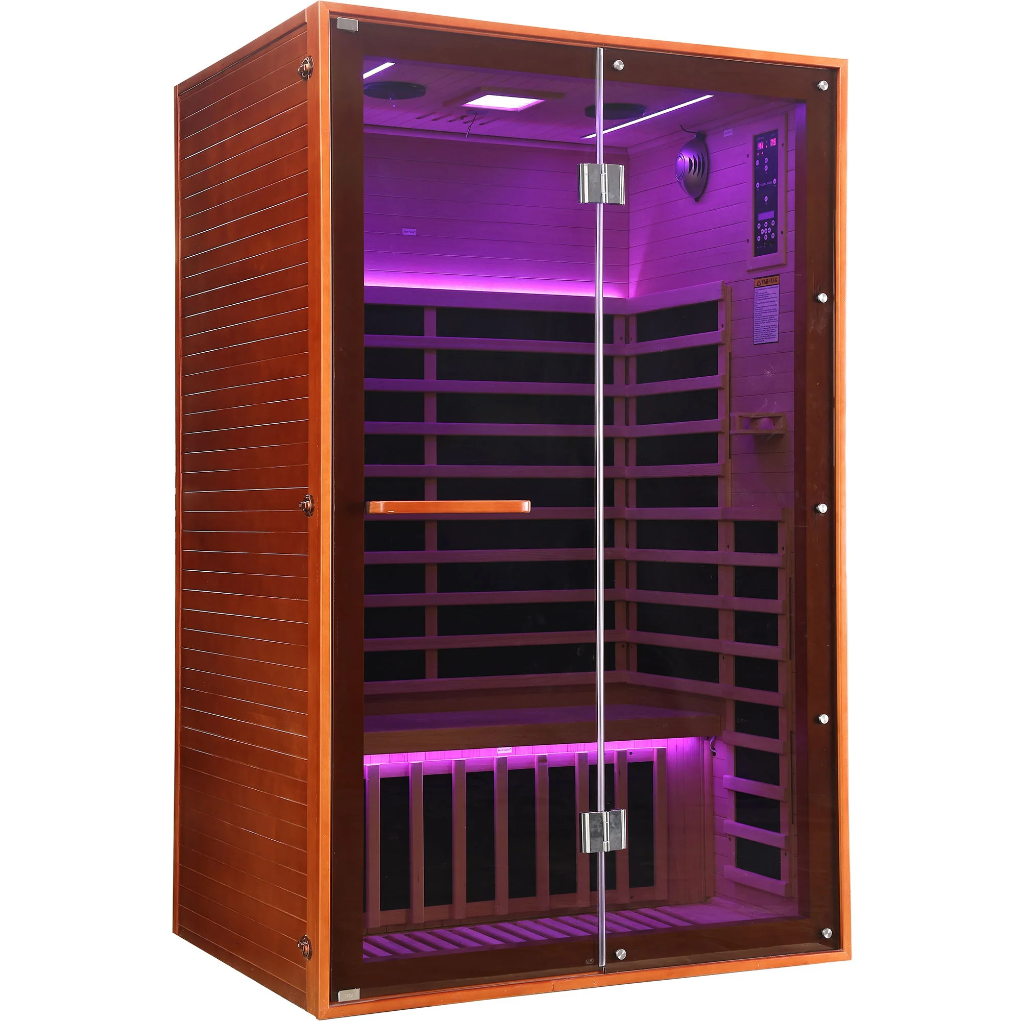 Double Sauna Room With Carbon Heating Plates - American White Oak - Image 6