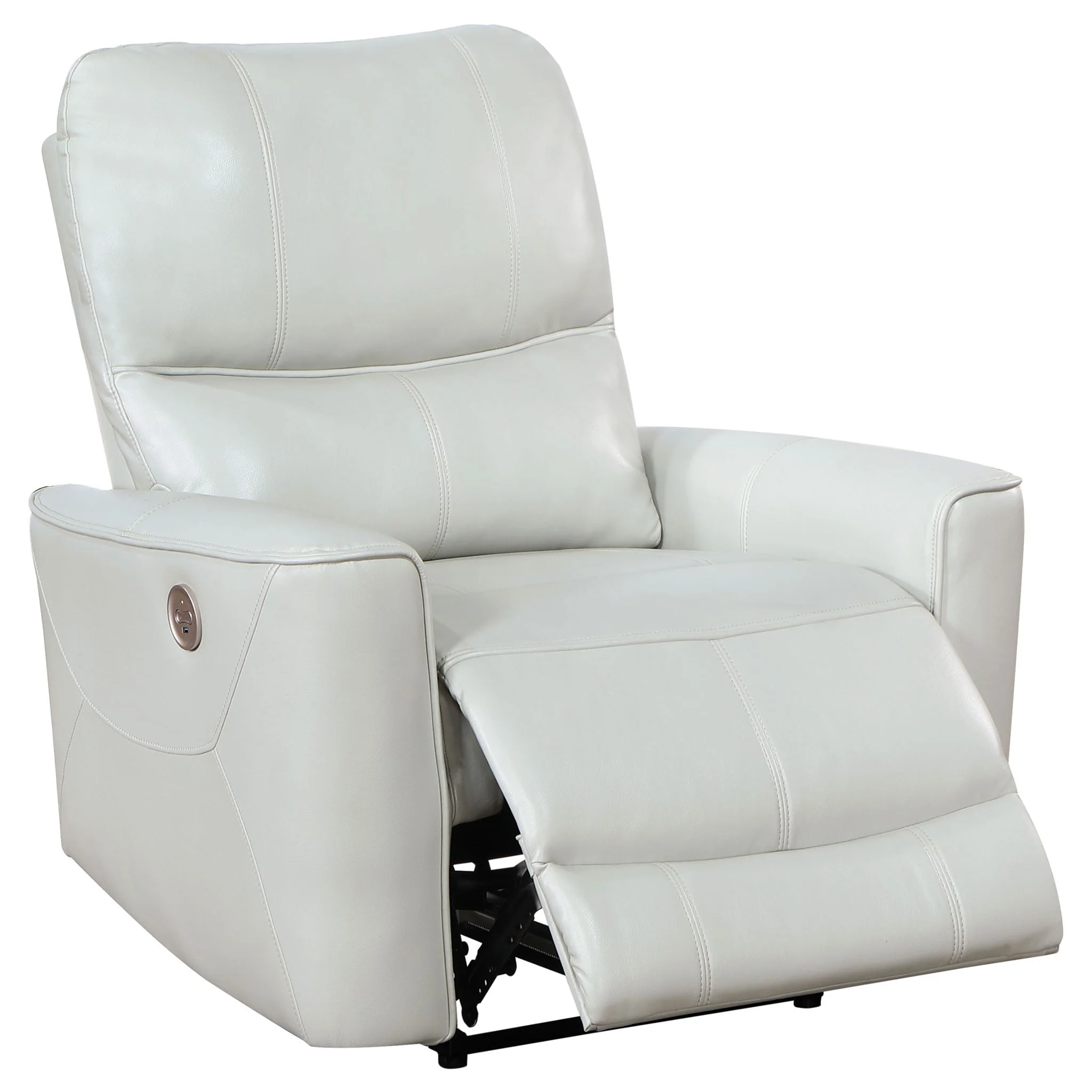 Dove Upholstered Power Recliner Chair With Smooth Power Recline And USB Charging - Gray - Image 8
