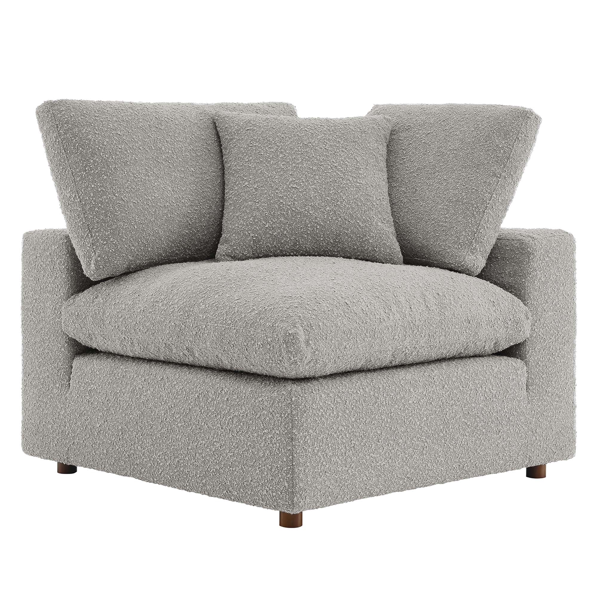 Down Filled Overstuffed Boucle Fabric Corner Chair 40 Inch - Image 15