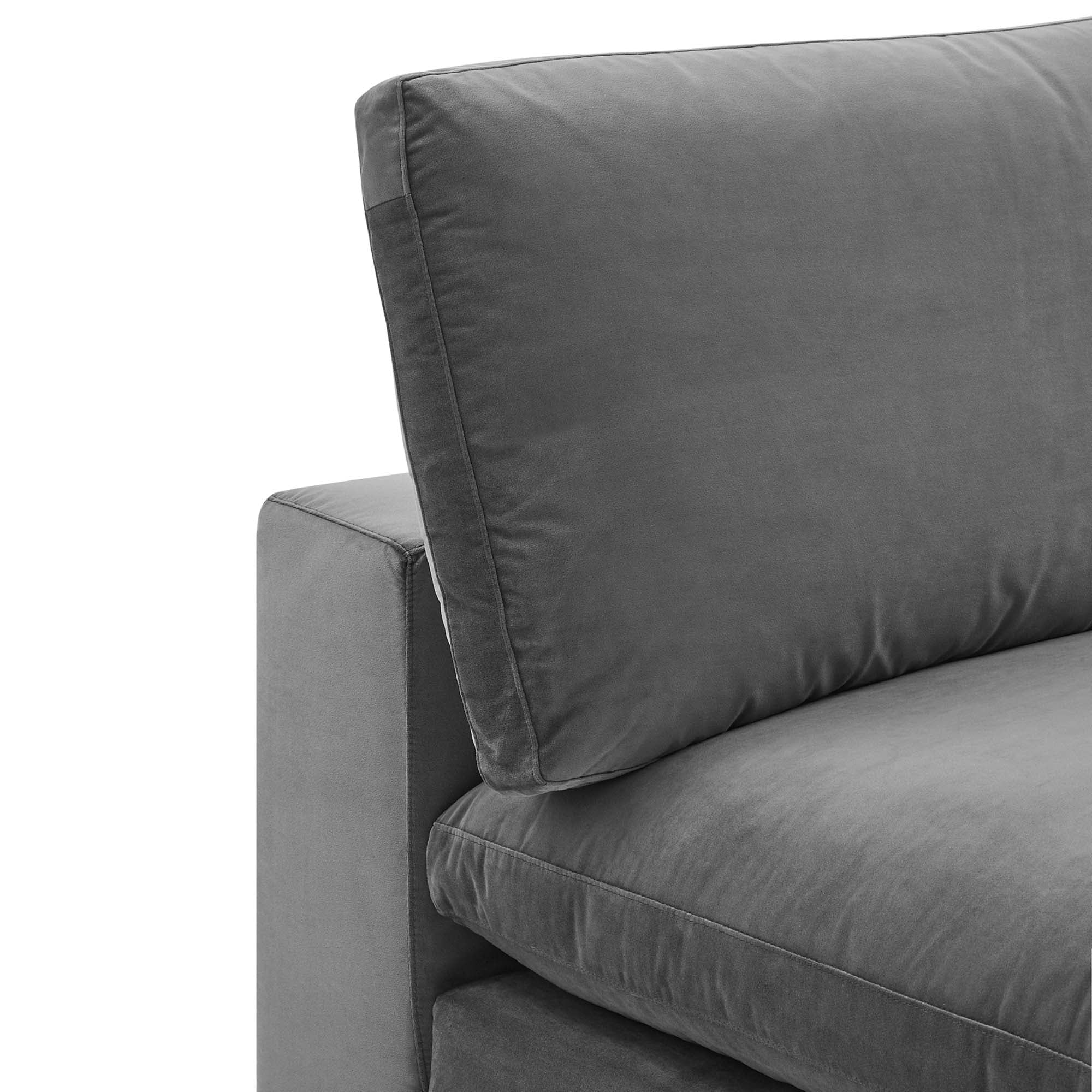 Down Filled Overstuffed Performance Velvet Armless Chair – 39 Inch - Image 17