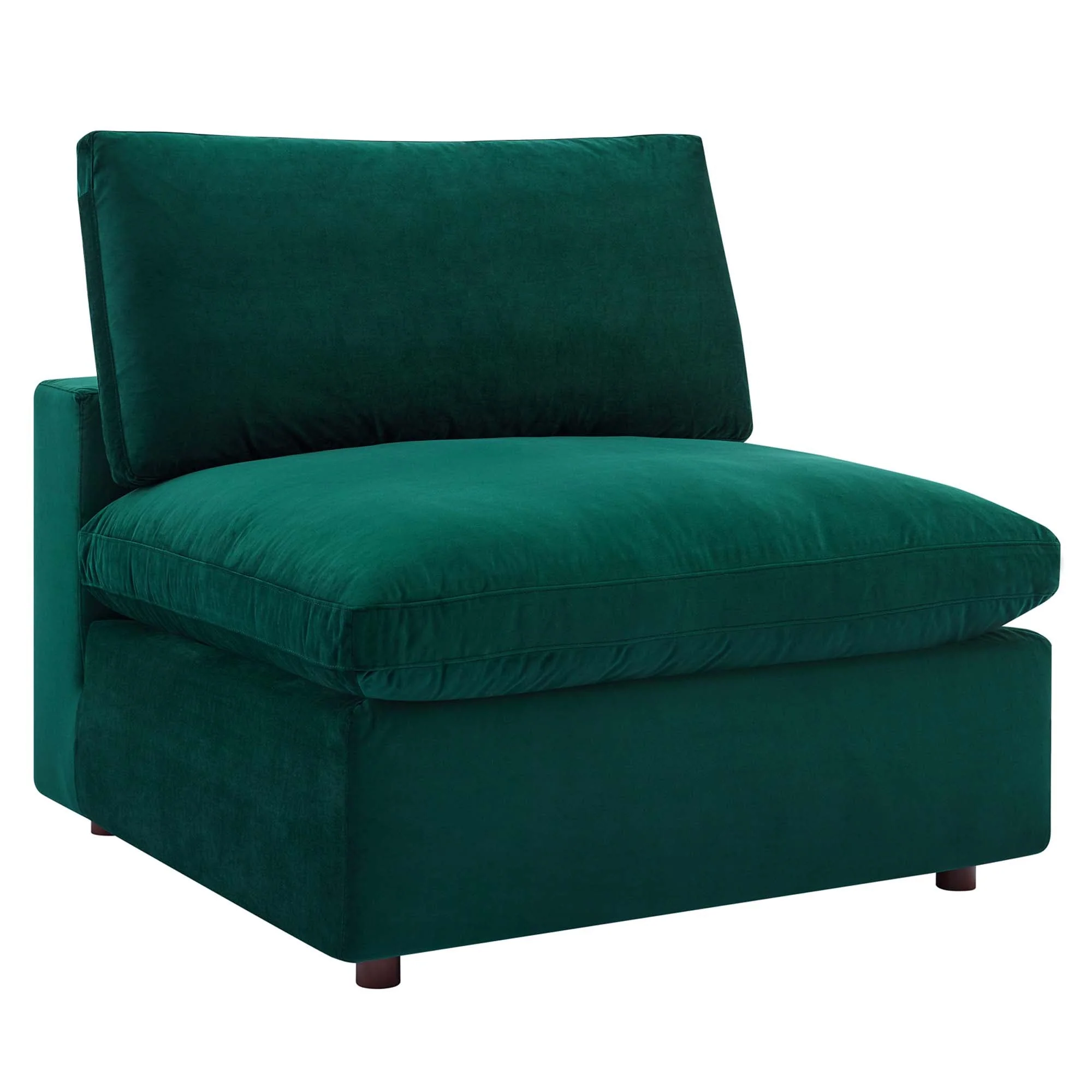 Down Filled Overstuffed Performance Velvet Armless Chair – 39 Inch - Image 7