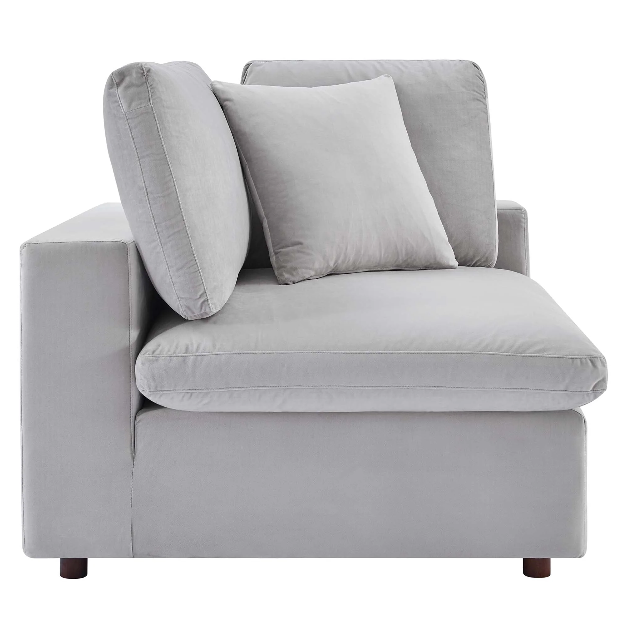Down Filled Overstuffed Performance Velvet Loveseat - 80 Inch - Image 4