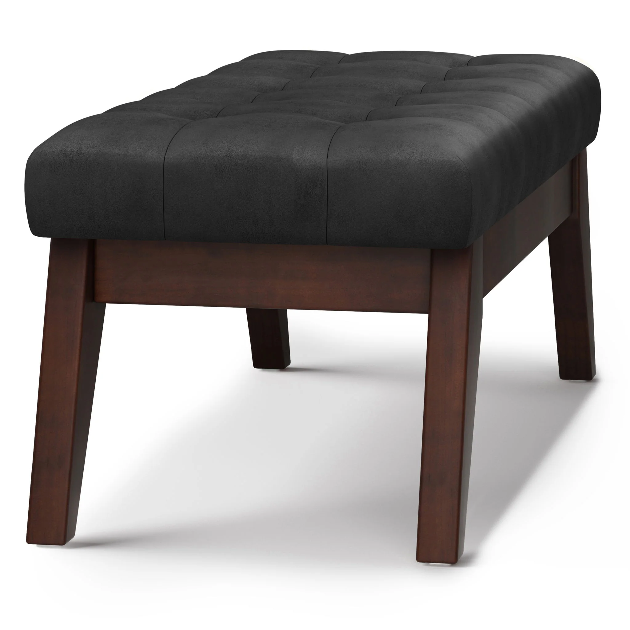 Draper - Upholstered Mid Century Tufted Ottoman Bench - Image 8