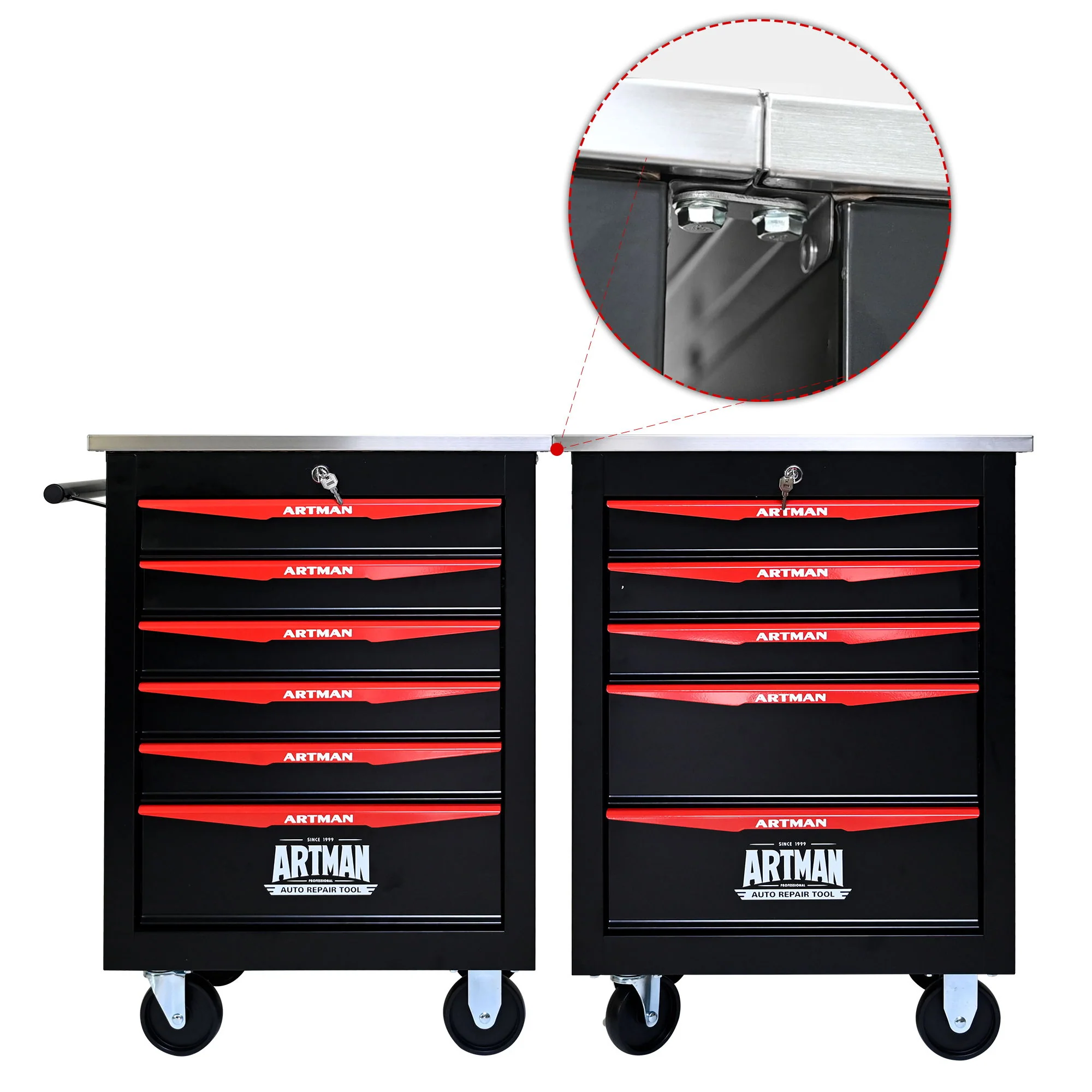 Drawer Multifunctional Tool Cart With Wheels For Garage - Image 5
