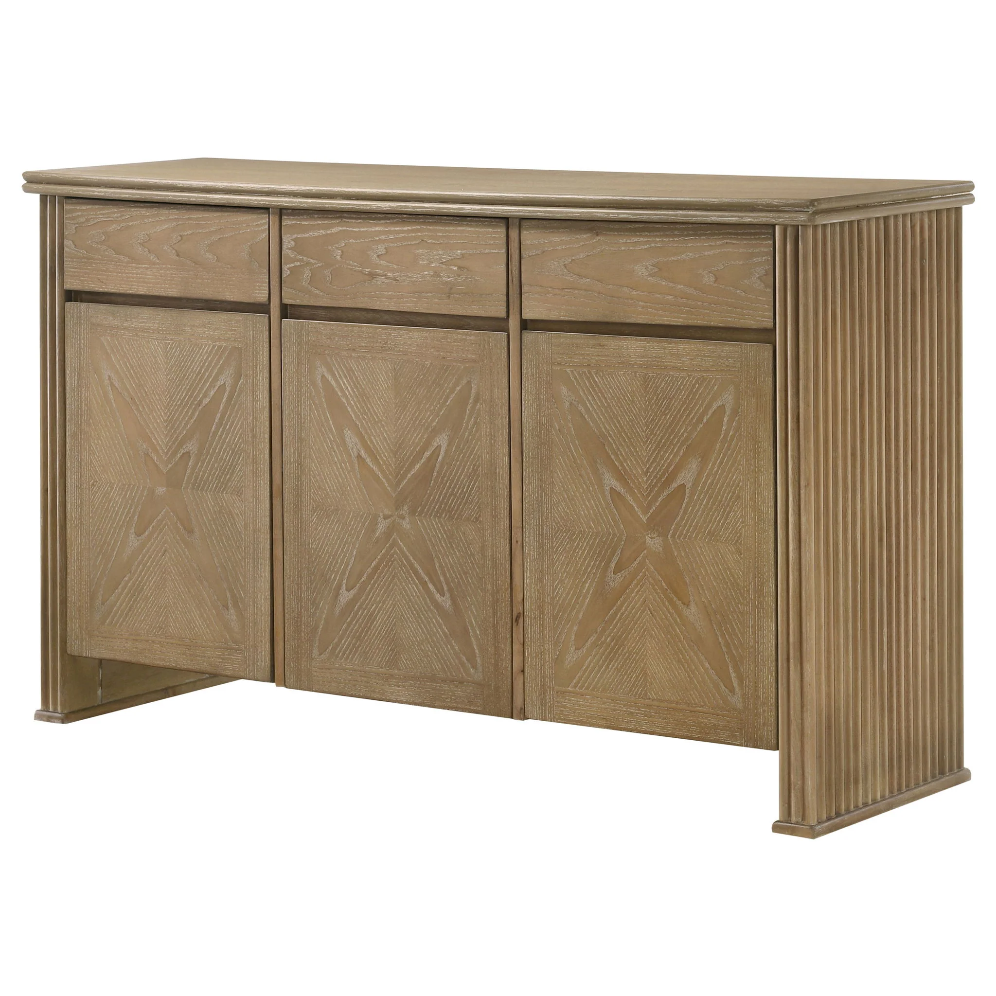 Dreydon - 3 Door Sideboard Server - Light Brown - Image 6