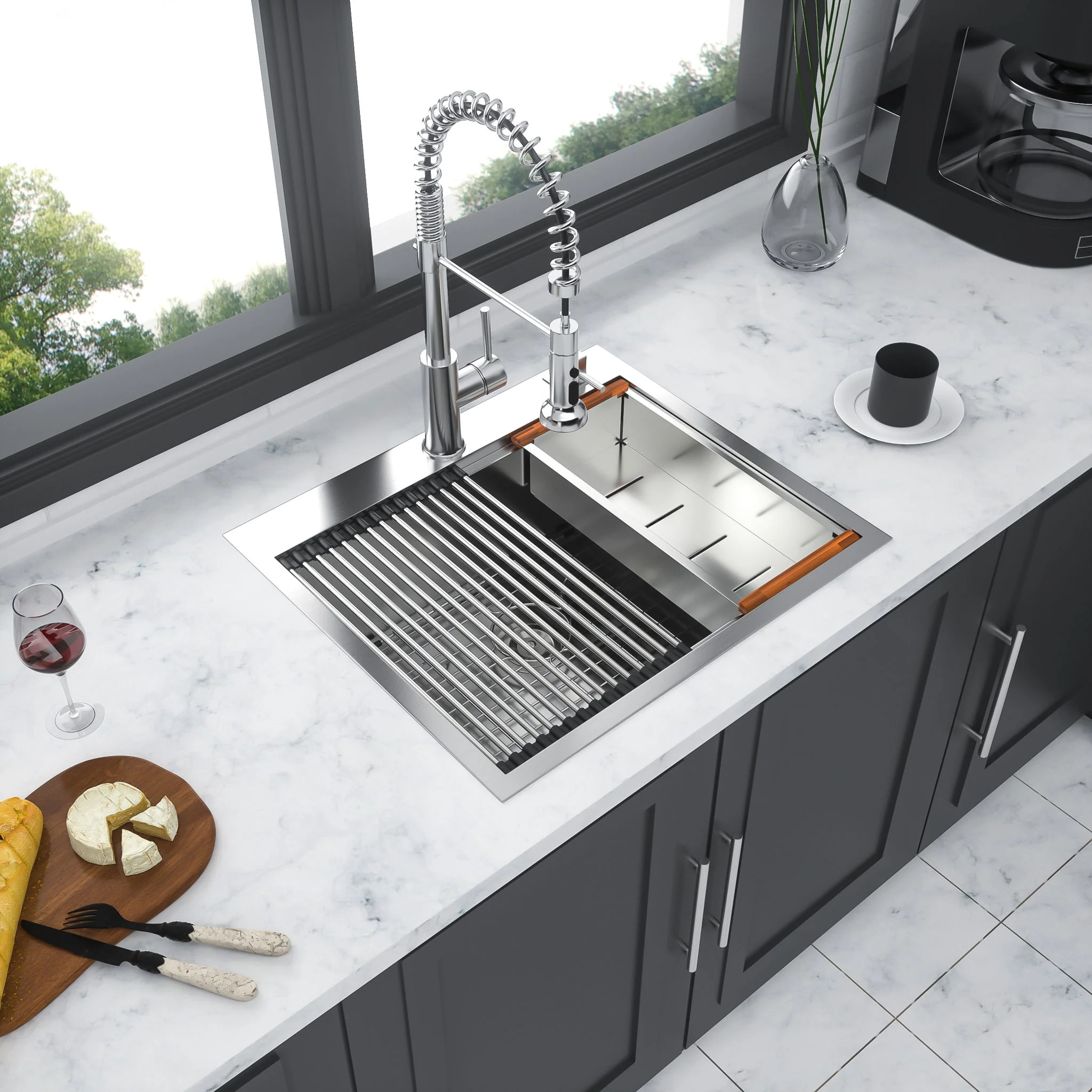 Drop In Kitchen Sink Stainless Steel 16 Gauge - Image 33