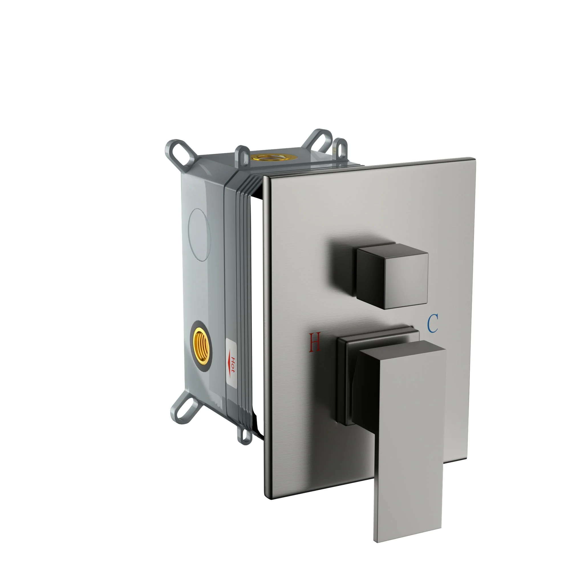 Dual Shower Head 10" Wall Mounted Square Shower System - Image 11