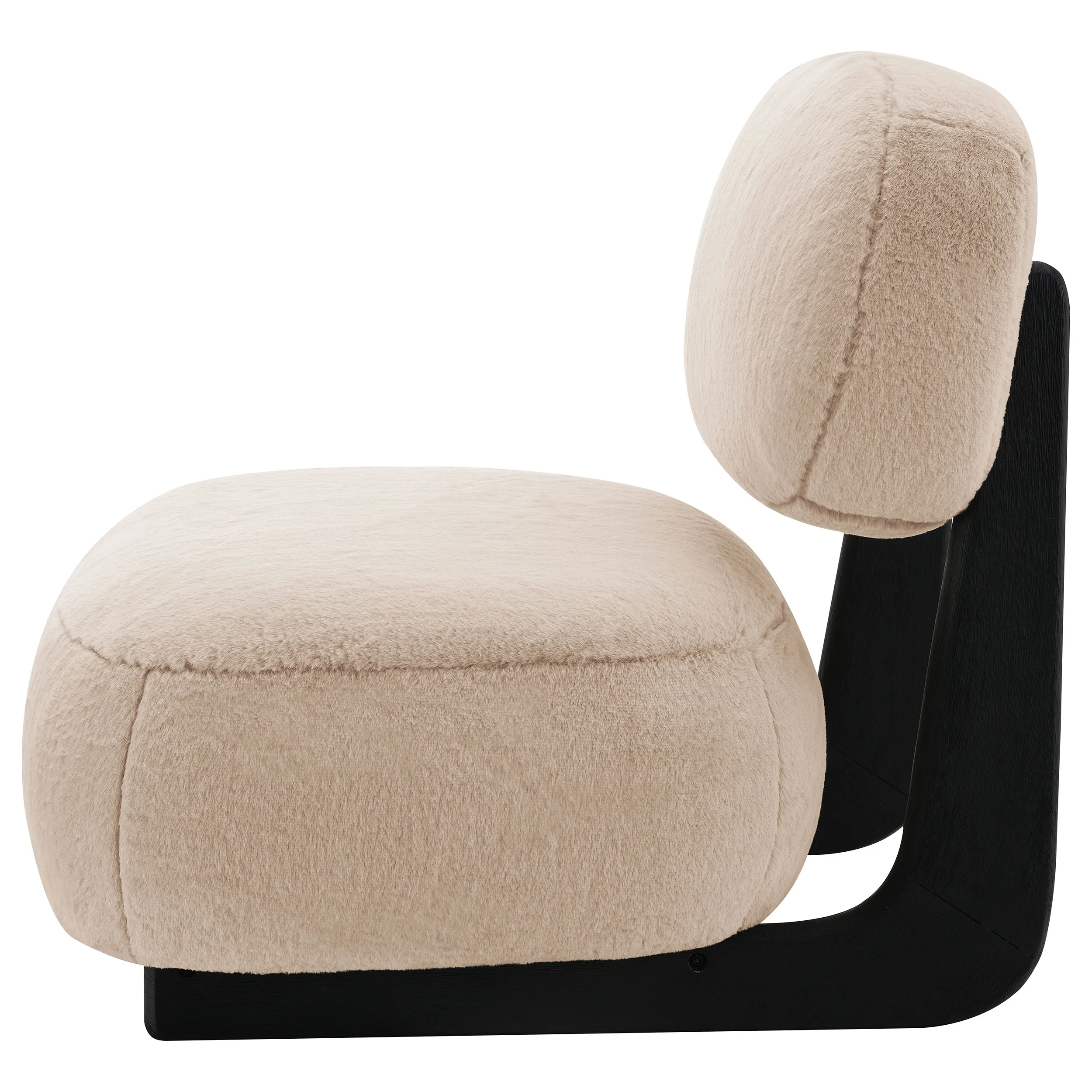 Duffie Upholstered Armless Accent Chair in Camel - Image 2