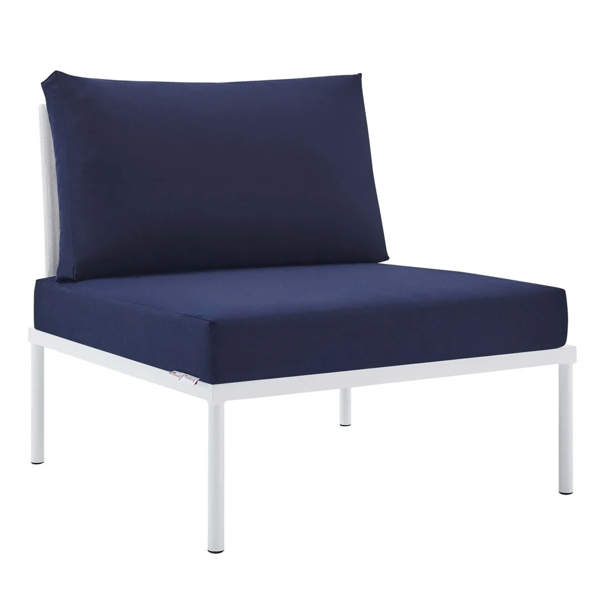 Durable Powder-Coated Aluminum Outdoor Armless Chair with Sunbrella® Cushions - Image 9