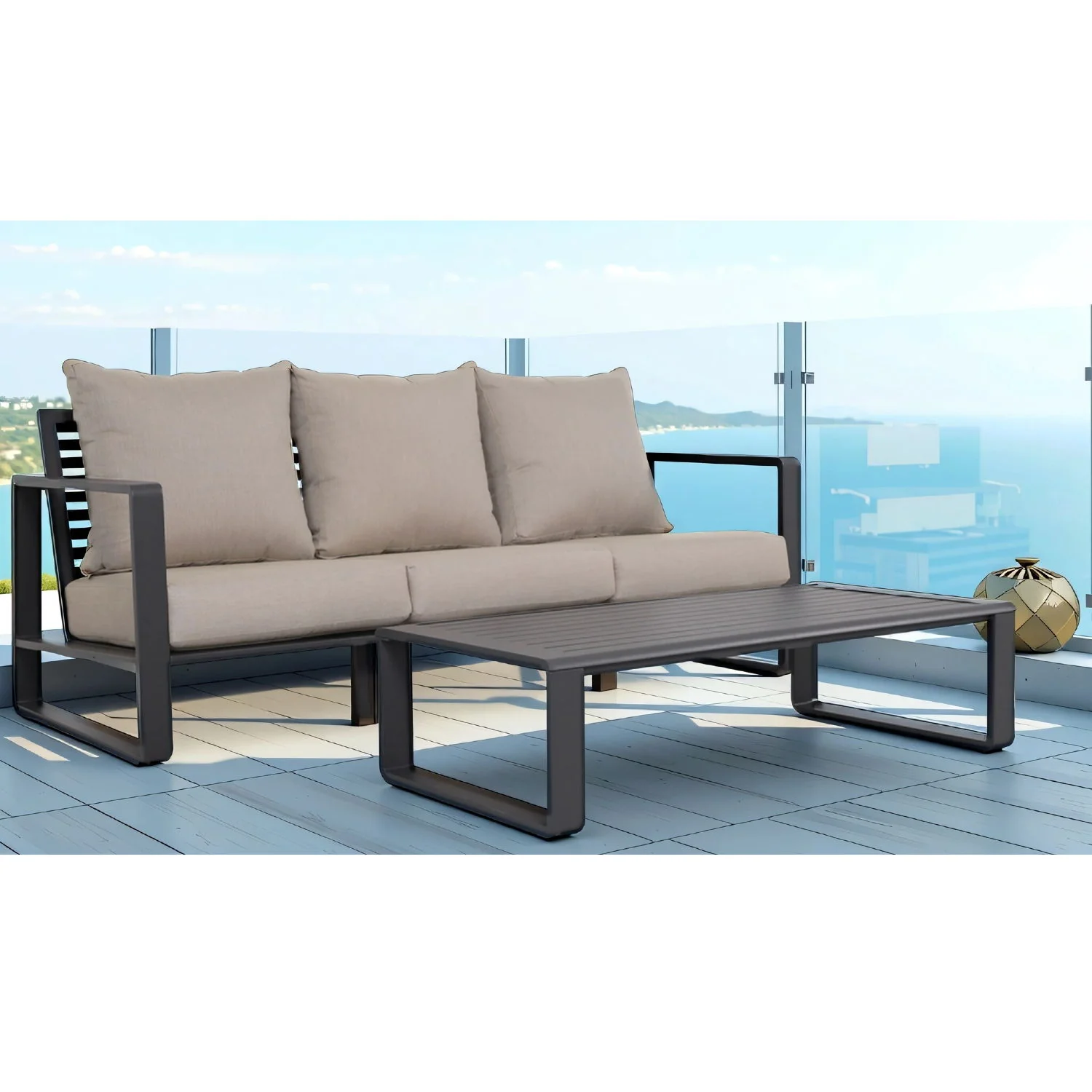 Durable Sofa With Rectangular Coffee Table - Image 9
