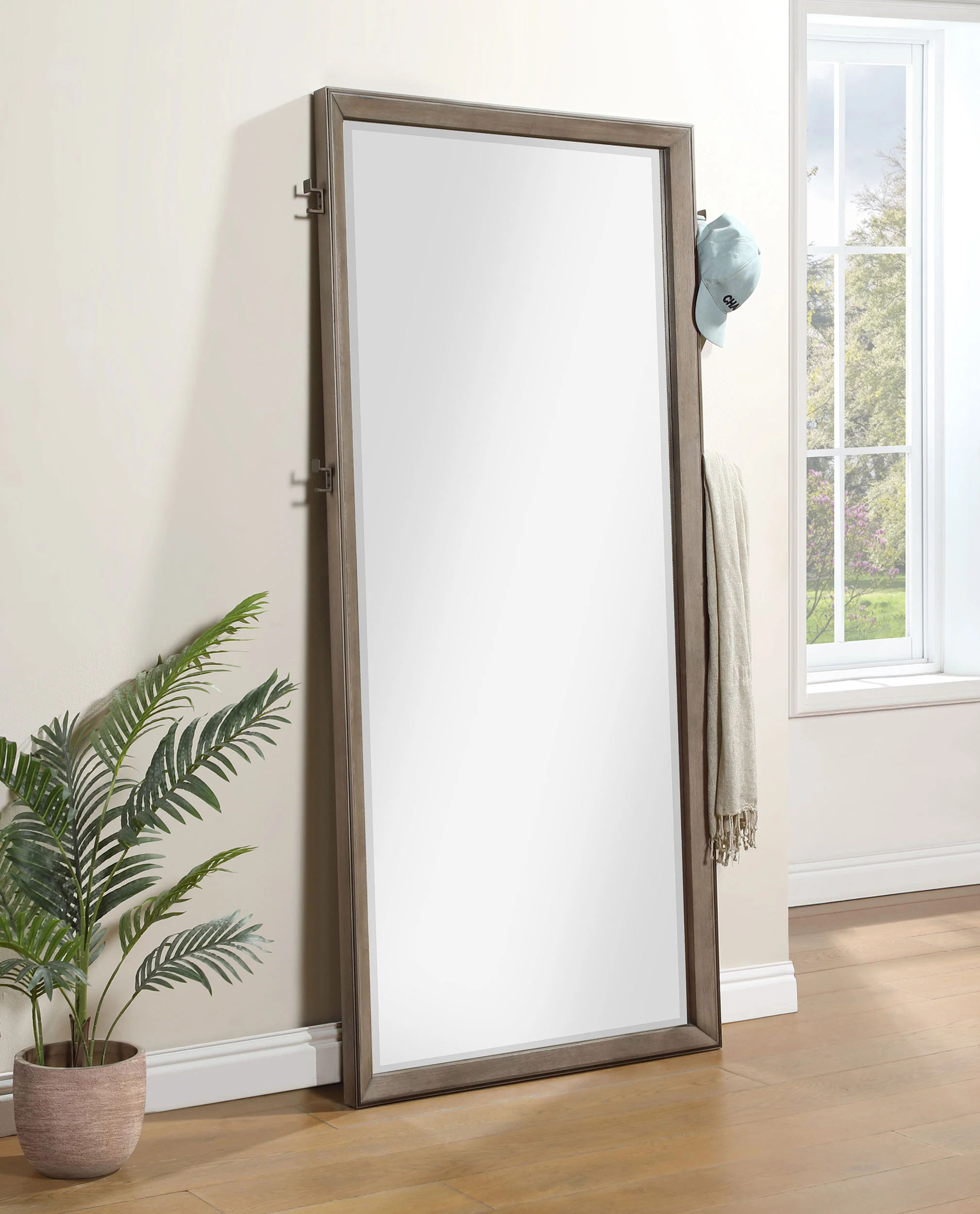 Durango 80-Inch Standing Floor Mirror in Washed Oak - Image 3