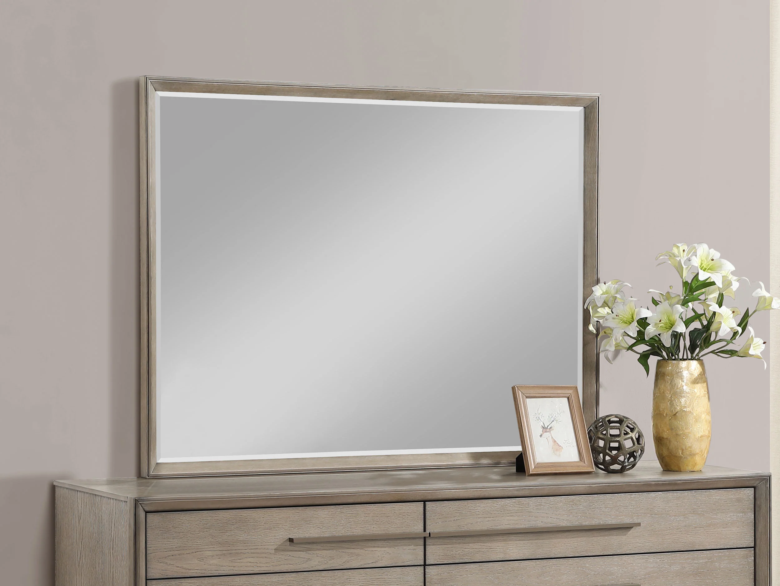 Durango Dresser Mirror Taupe Oak - Image 3