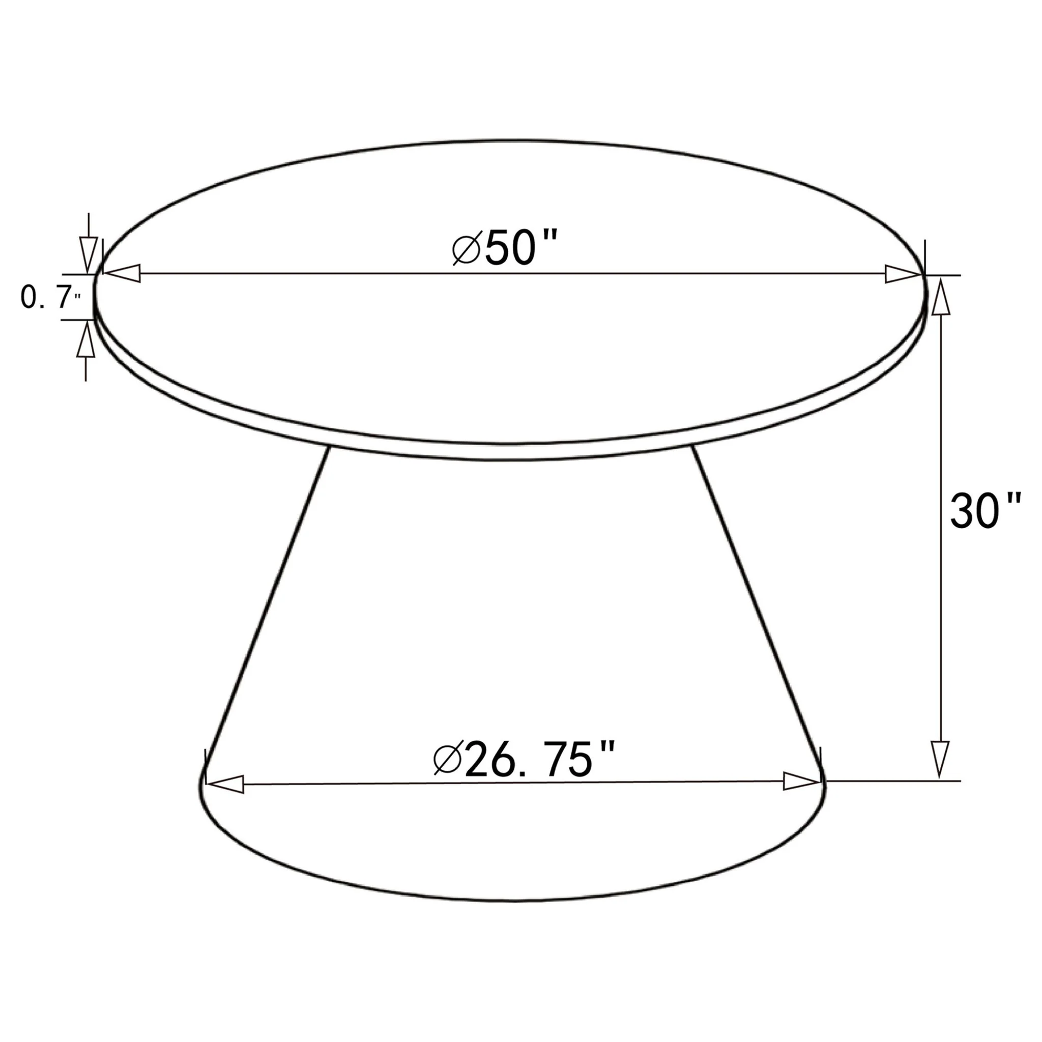 Earline - Round Dining Table - White Marble - Image 8